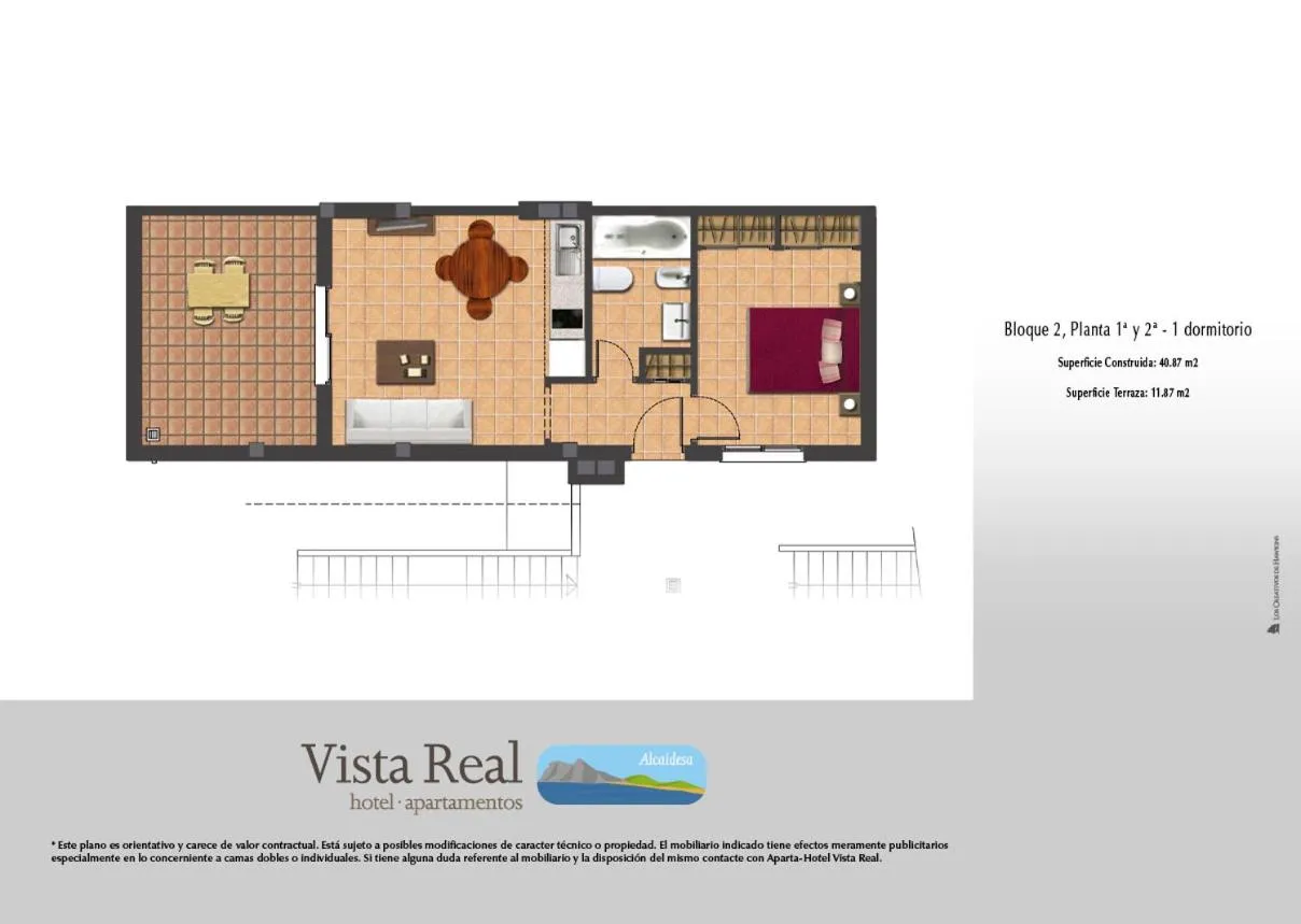 Floor plan in Apartamentos Vista Real