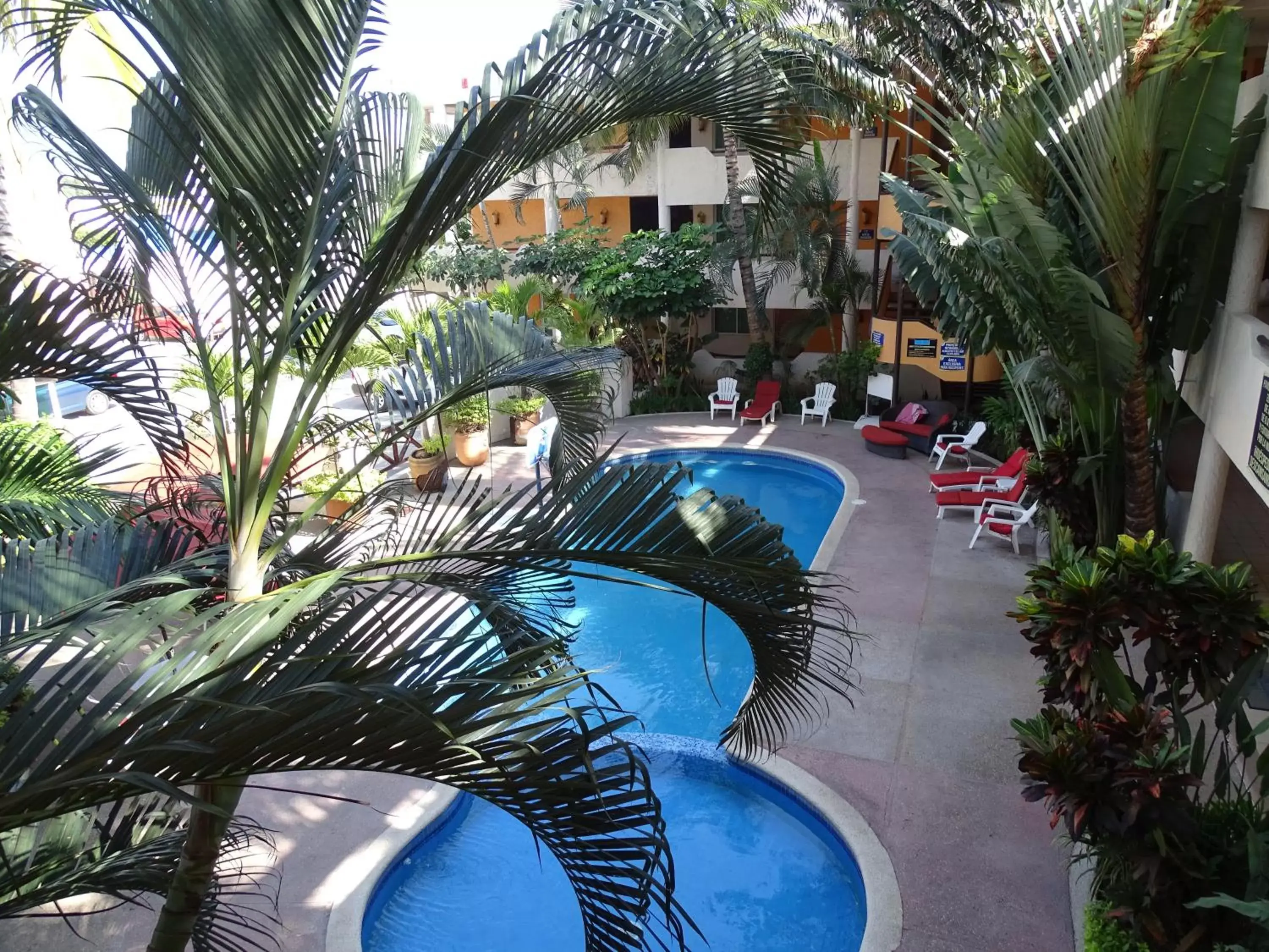 Pool View in Hotel Palapa Palace Inn