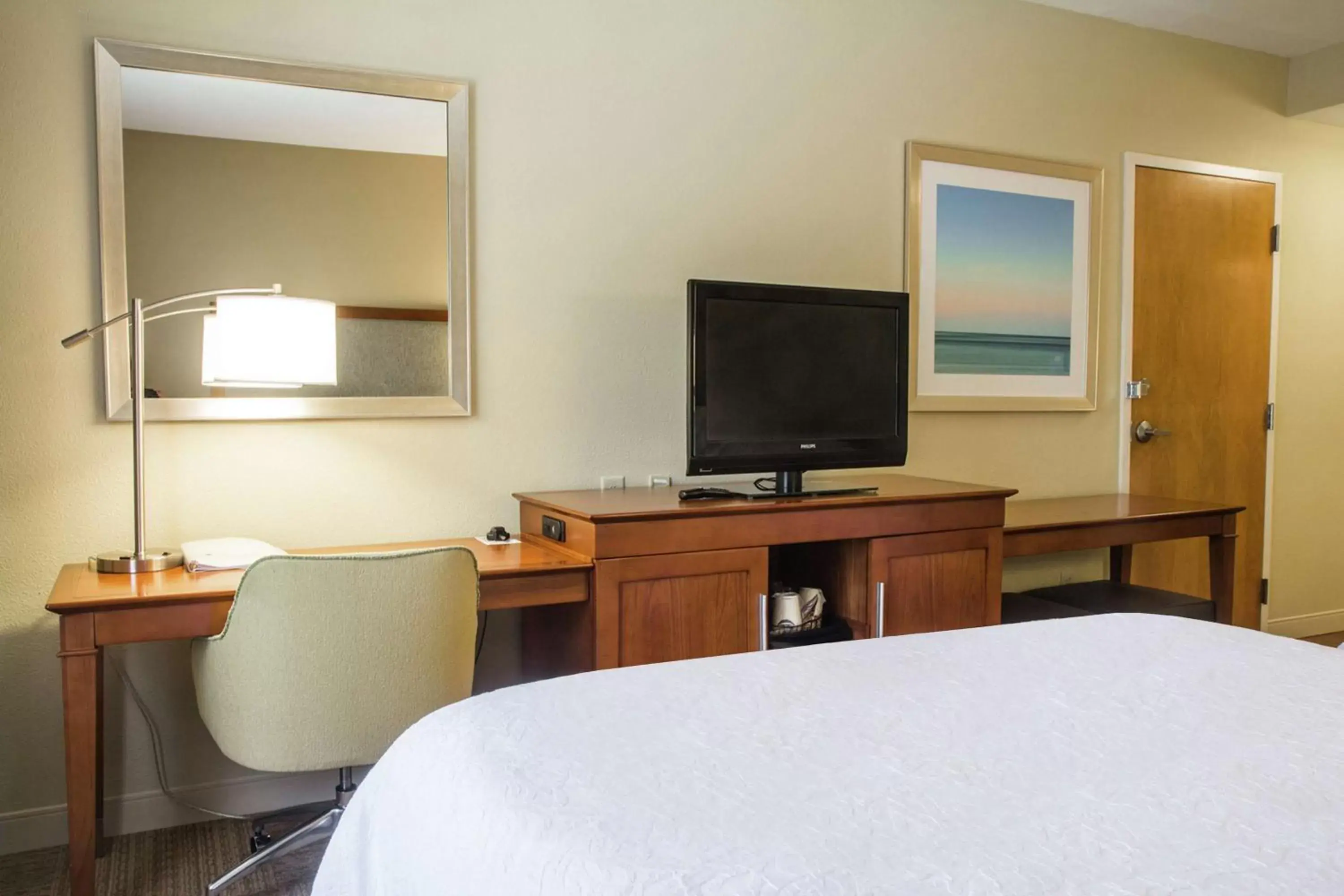 Bedroom, TV/Entertainment Center in Hampton Inn Charleston-Daniel Island