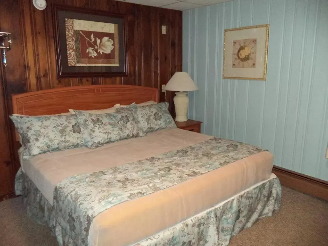 Bed in Mount Blue Motel