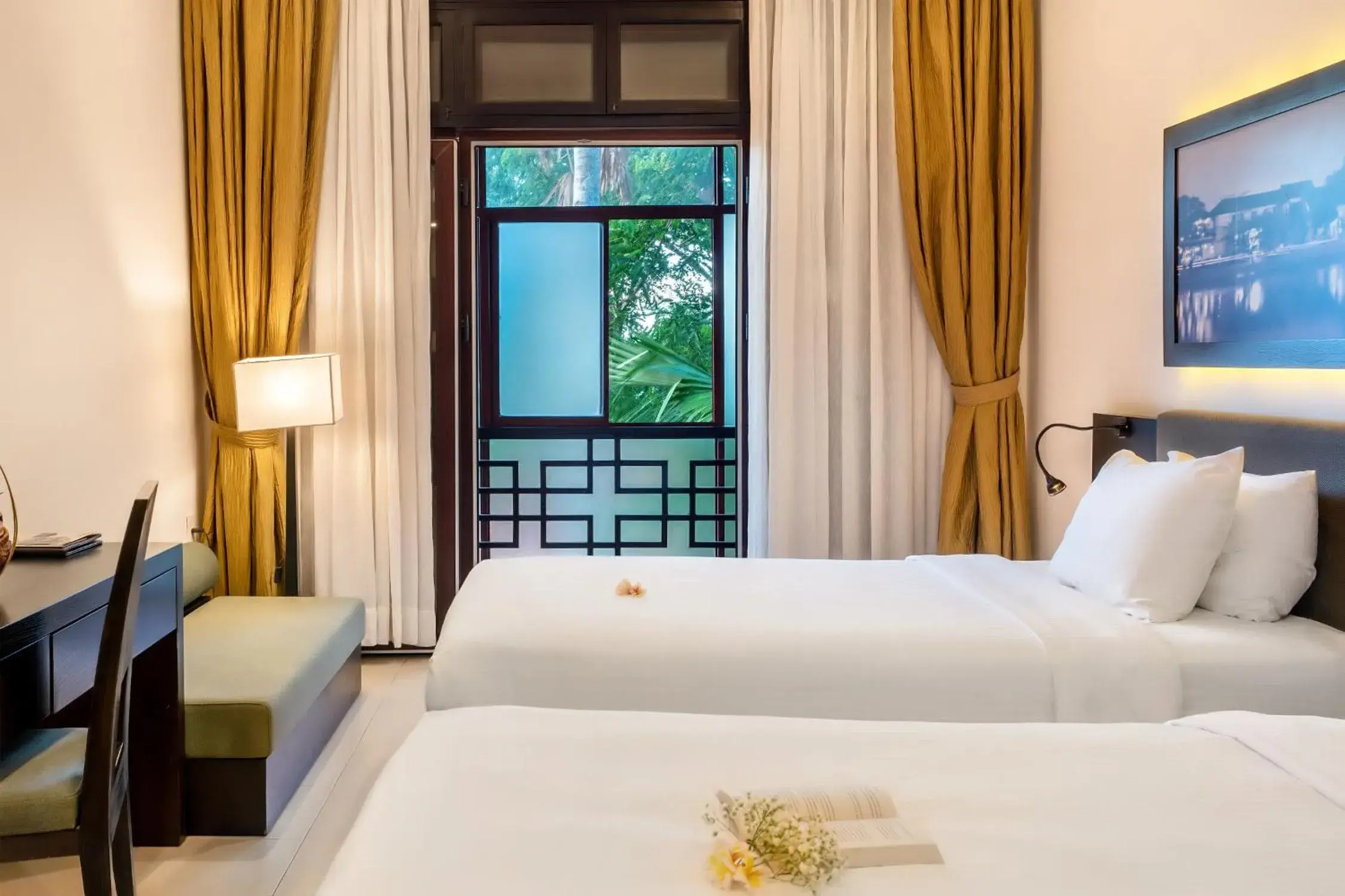 View (from property/room), Bed in HOI AN HISTORIC HOTEL