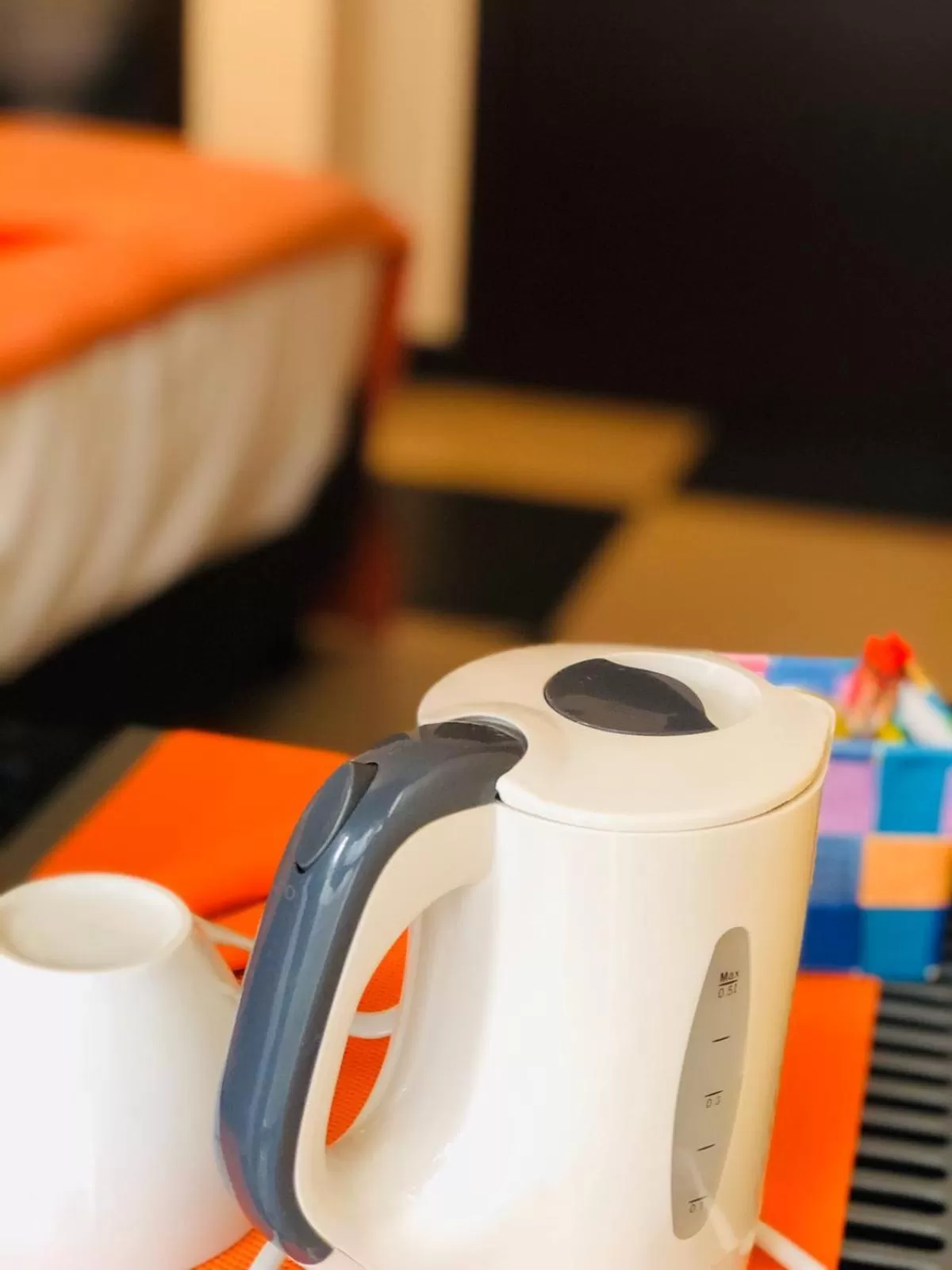 Coffee/tea facilities, Bed in Hotel Plebiscito Aparthotel