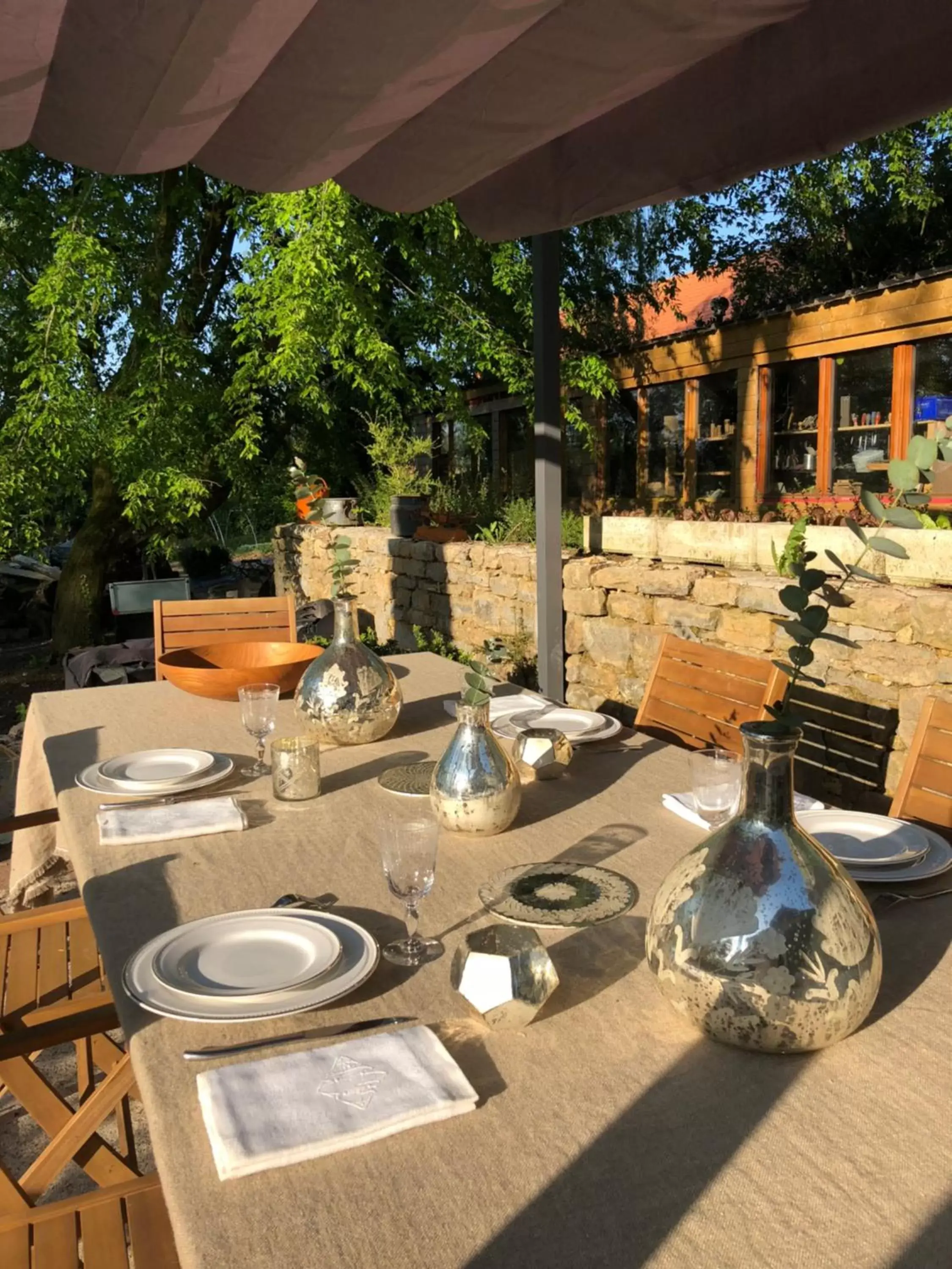 Balcony/Terrace, Restaurant/Places to Eat in De la Maison aux Ateliers