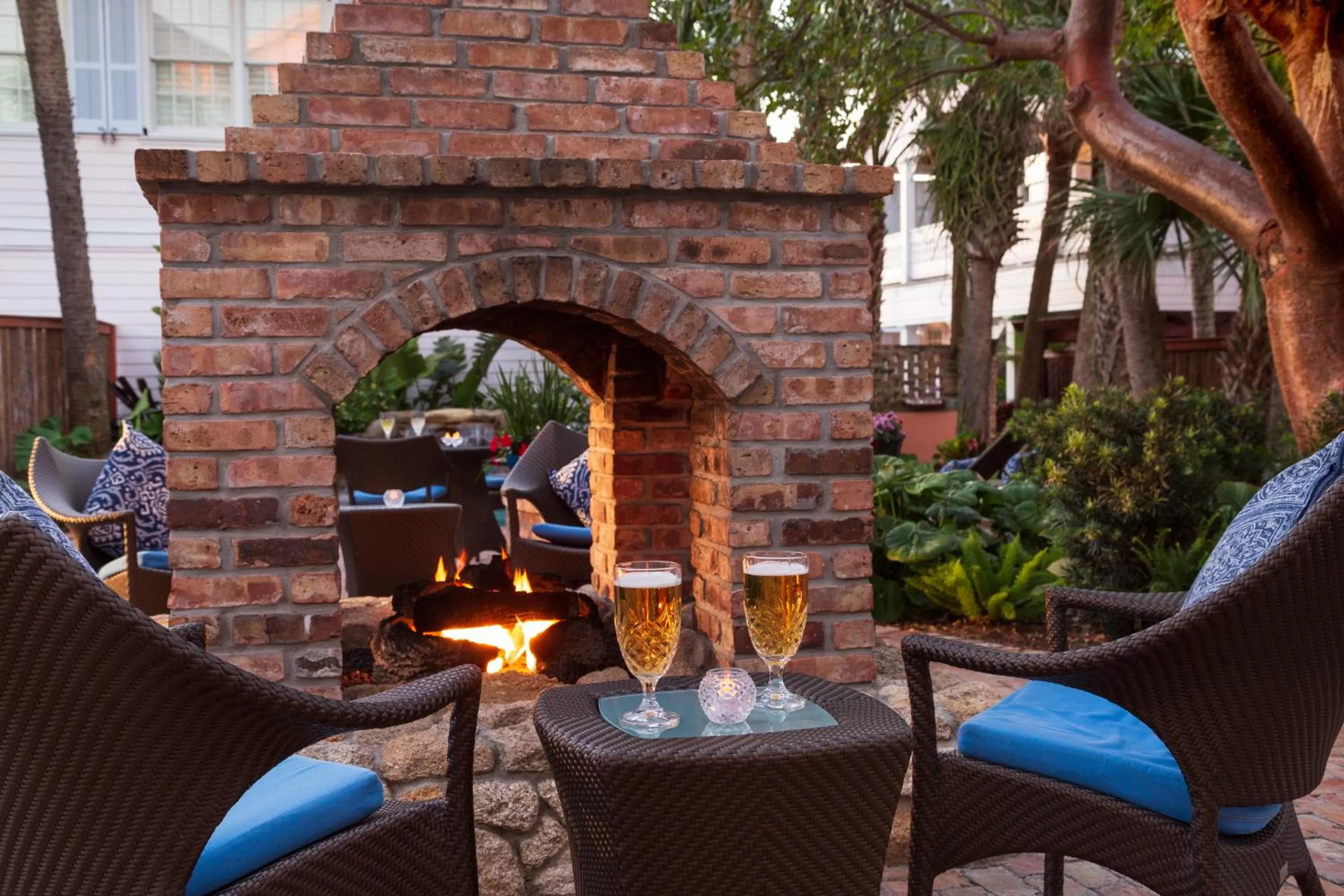 Patio in Port d'Hiver Bed and Breakfast