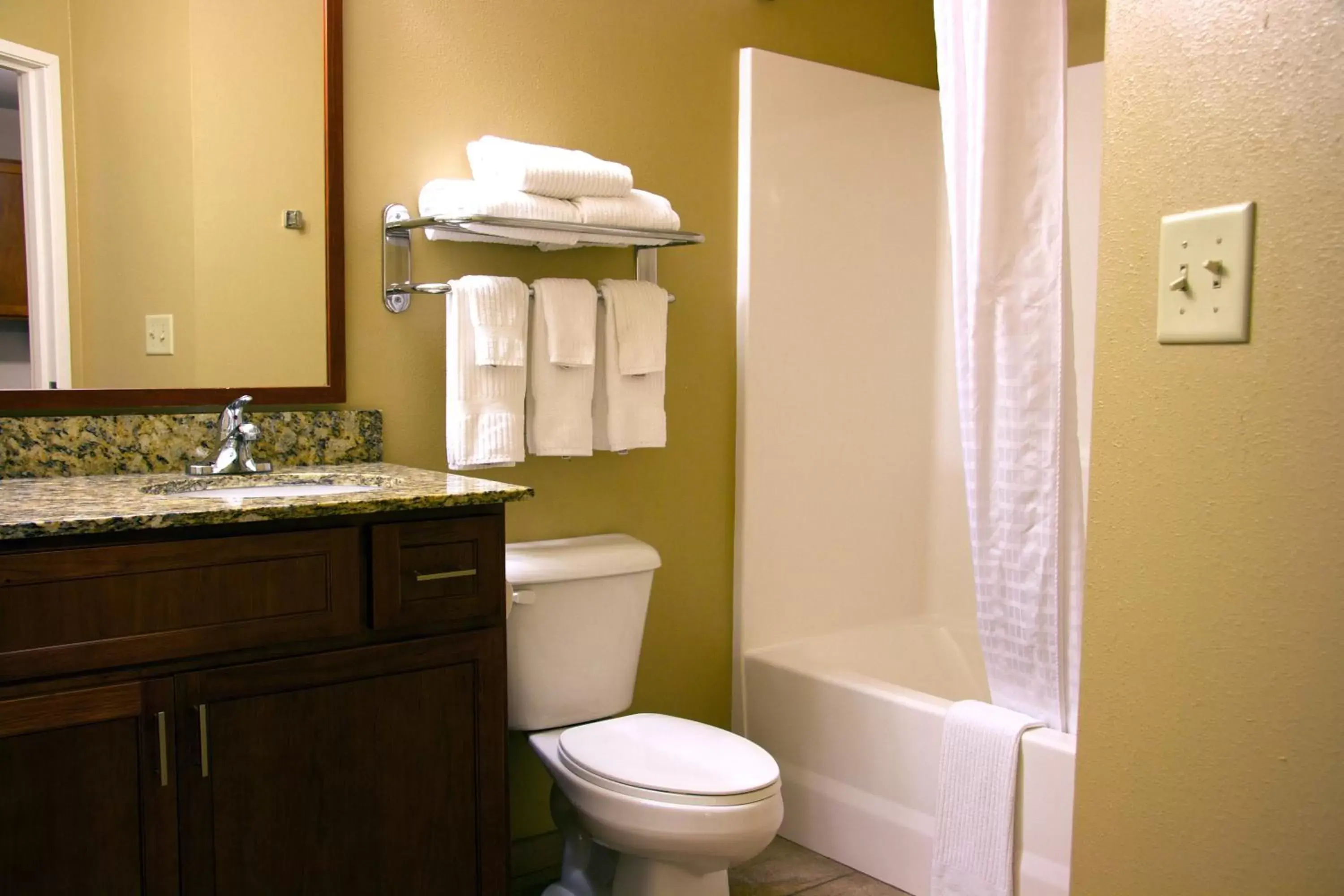 Bathroom in Candlewood Suites Champaign-Urbana University Area, an IHG Hotel
