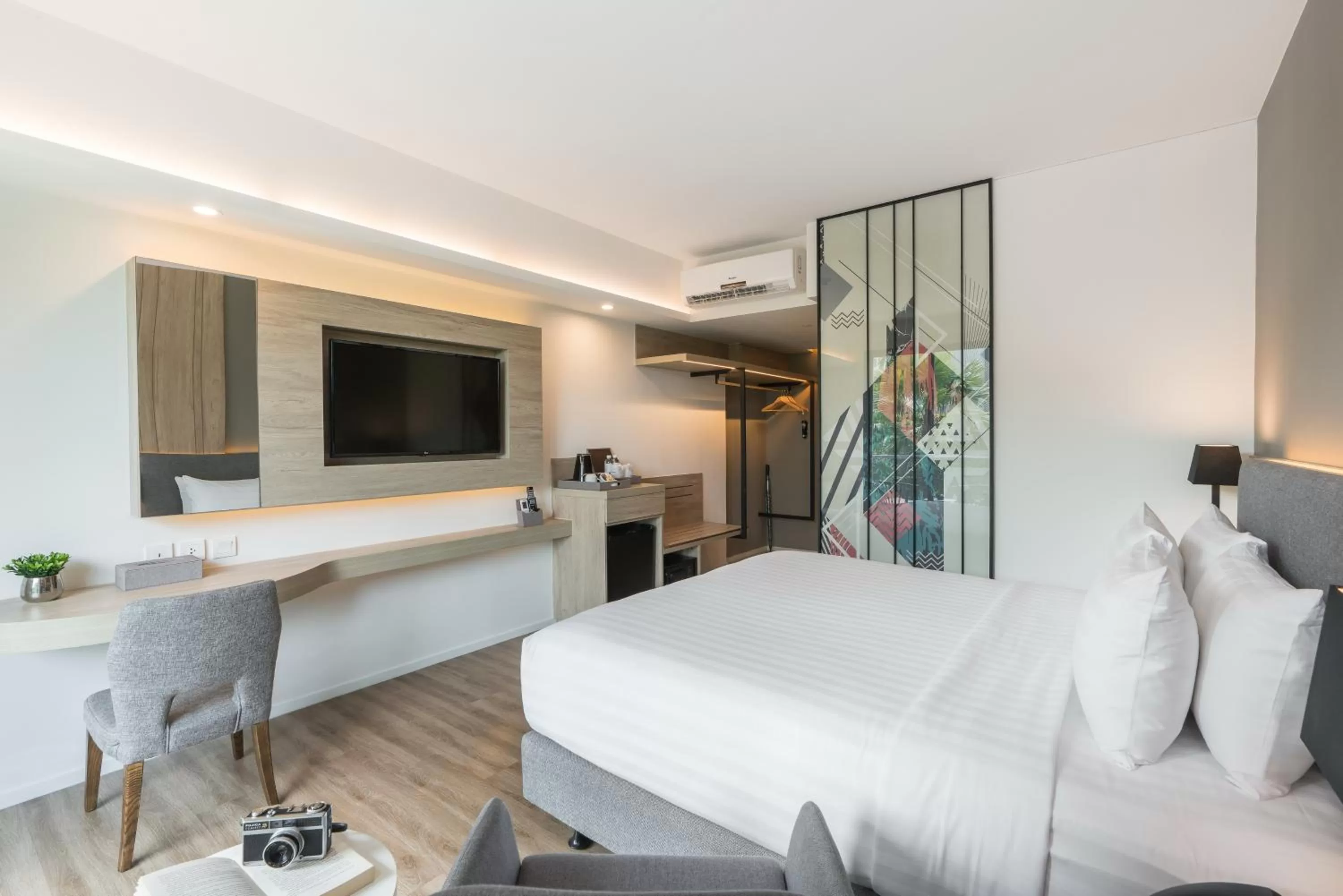 Bed in Hotel Amber Pattaya