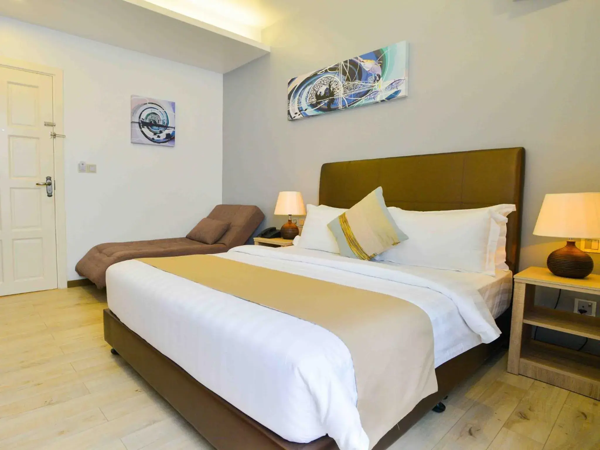 Bedroom, Bed in Coconut Tree Hulhuvilla Beach