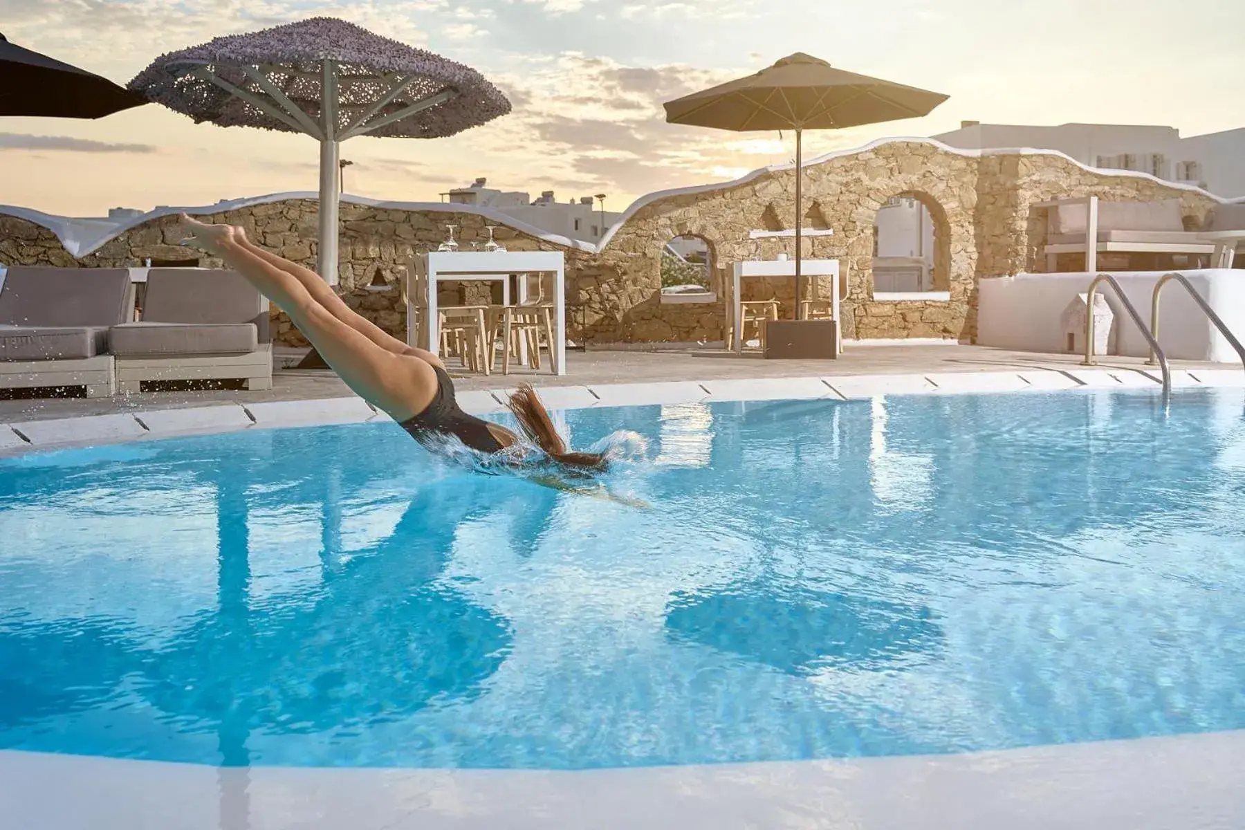 People, Swimming Pool in Paolas own Boutique Hotel