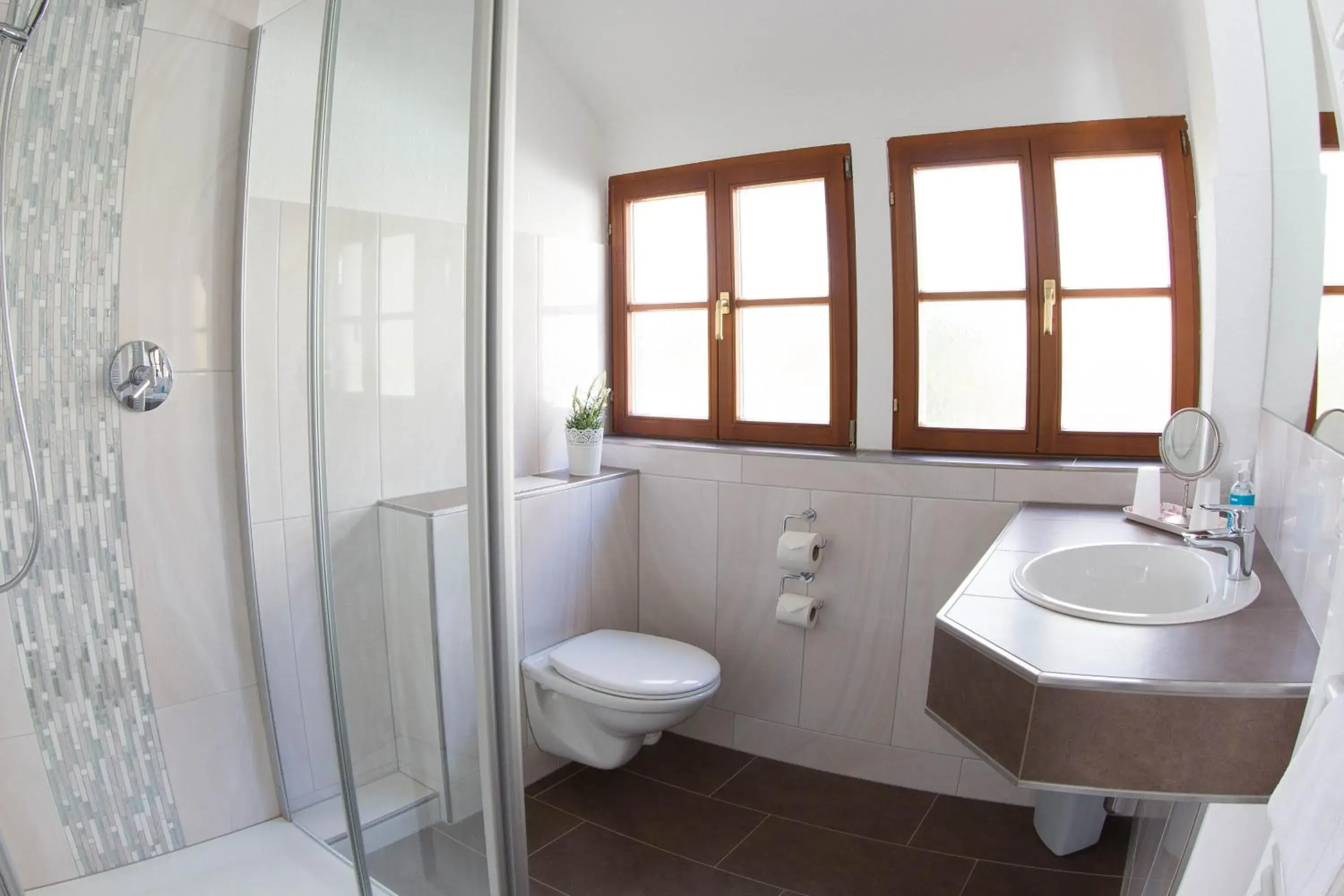 Decorative detail, Bathroom in Boutiquehotel Goldene Rose