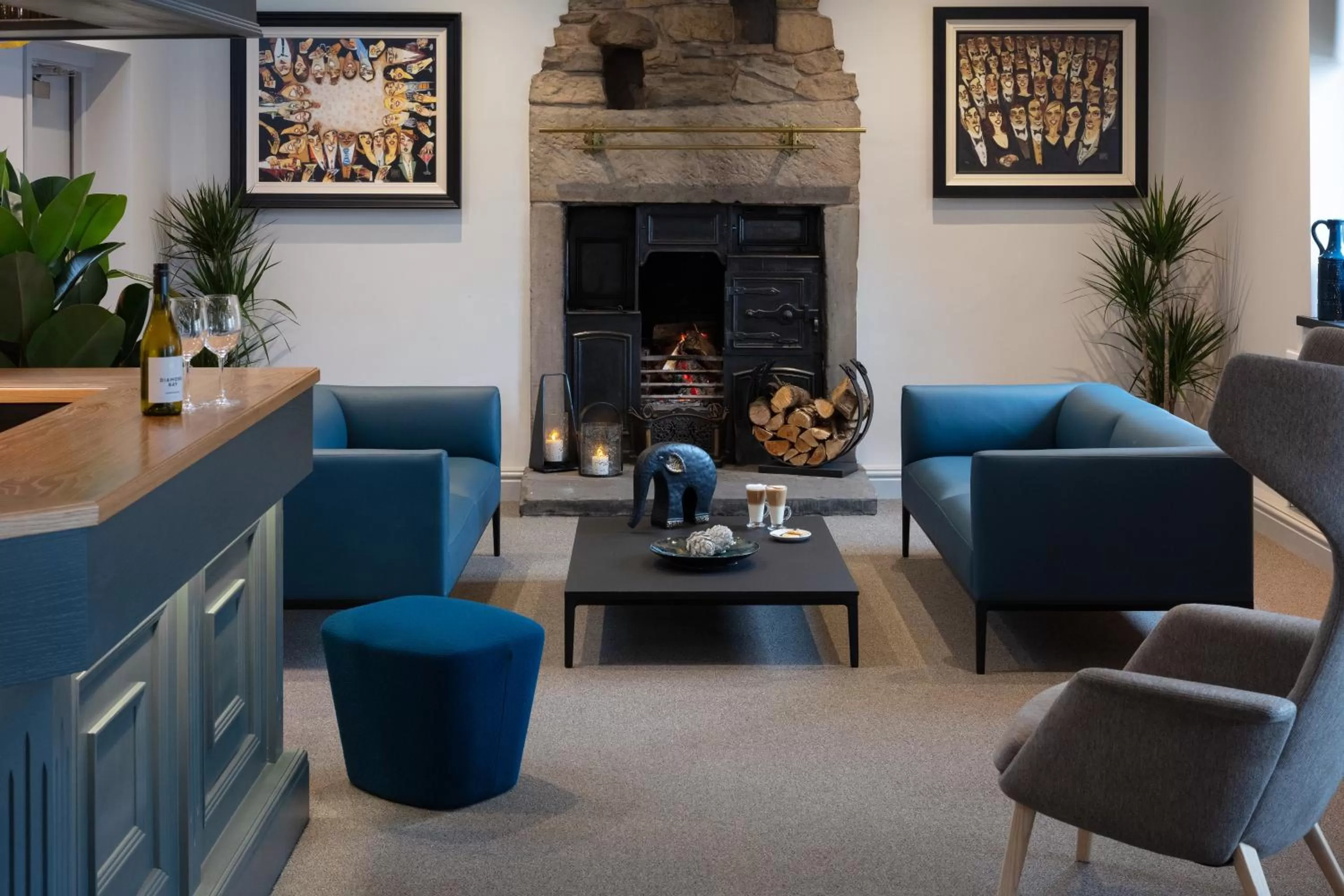 Lounge or bar in Mytton Fold Hotel, Ribble Valley