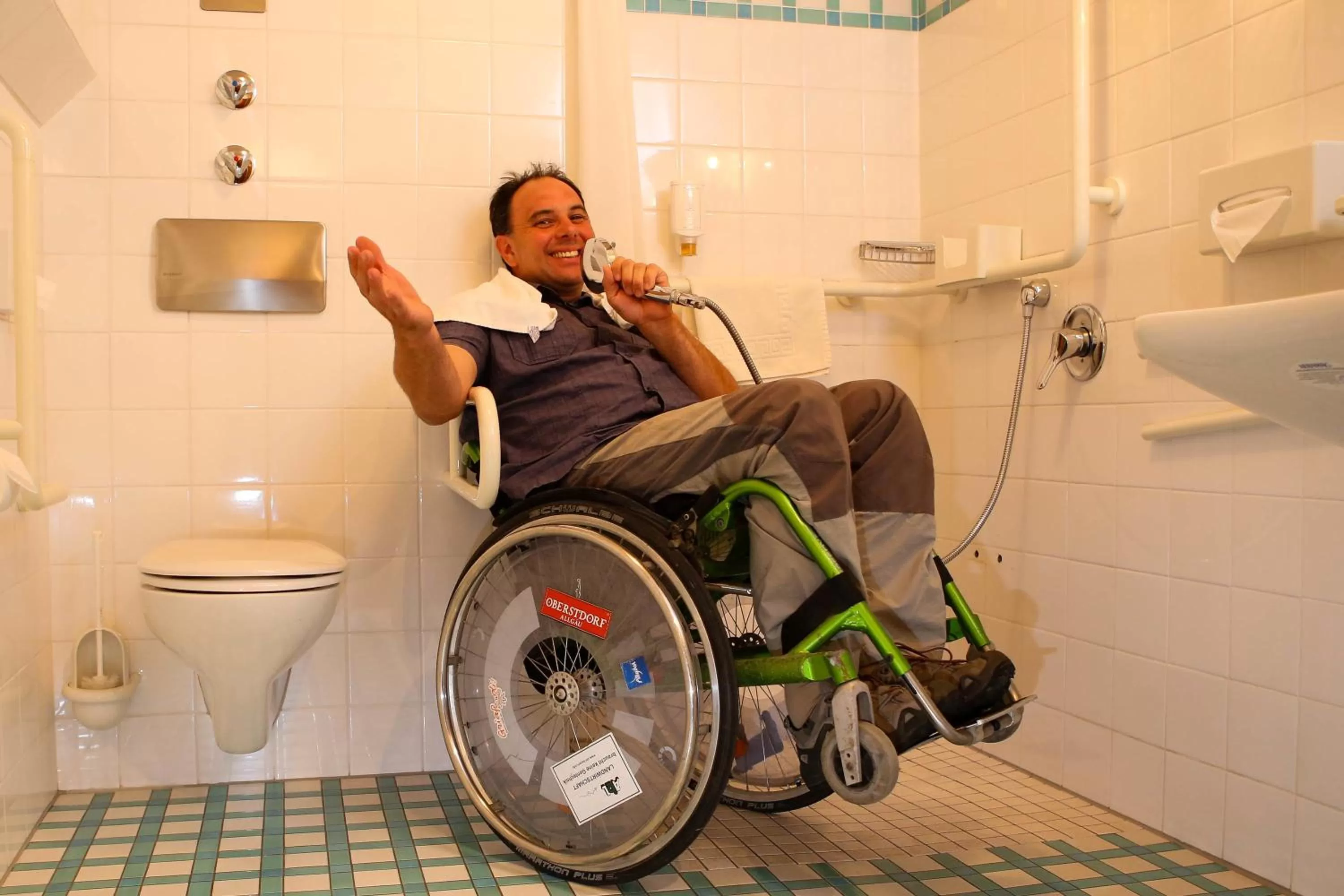 Bathroom in Familien- und Wellnesshotel "Viktoria"