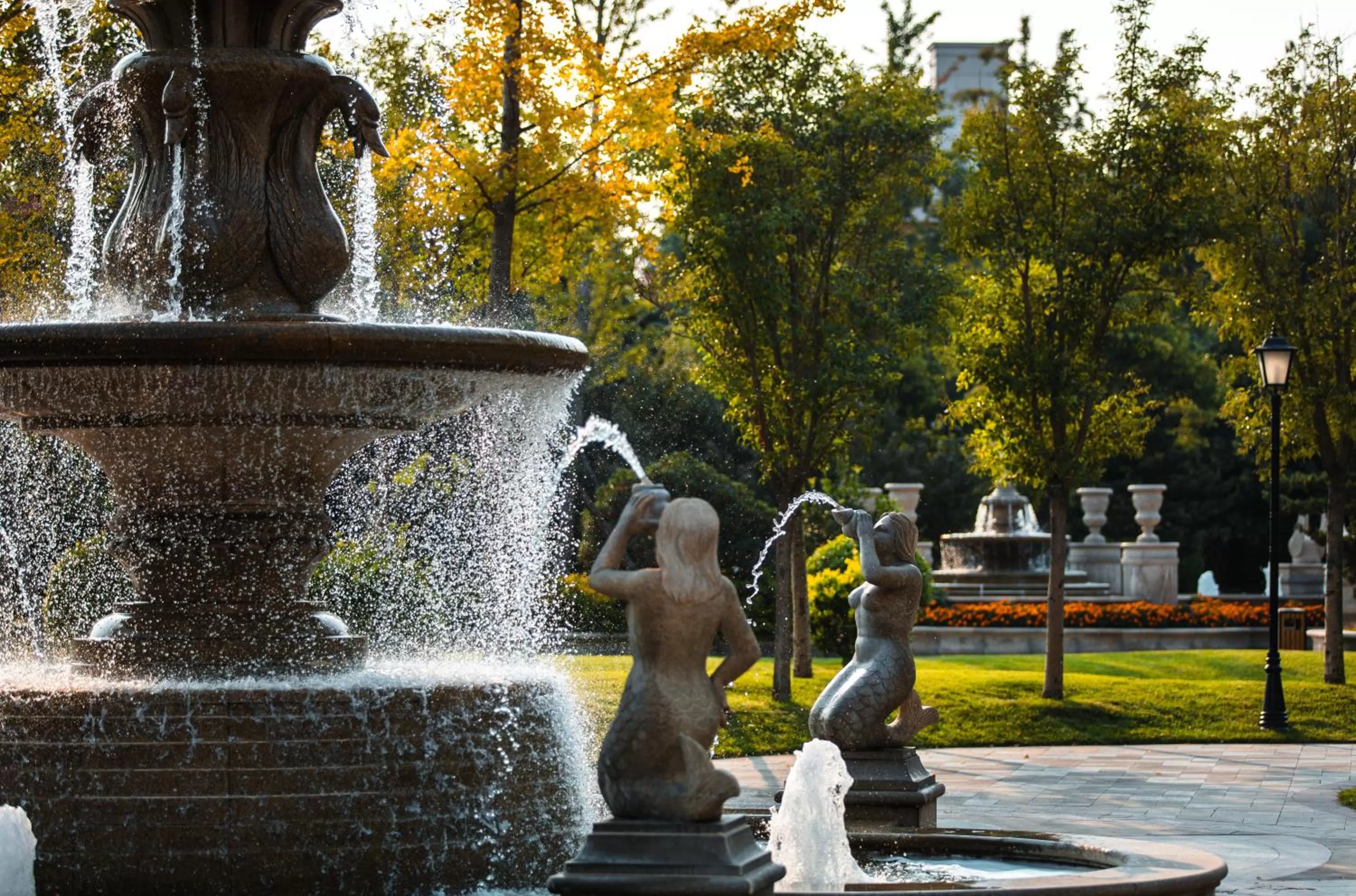 Garden in Wyndham Qingdao l Free Fixed-Time Shuttle Service Between Hotel and Airport & North Railway Station l Outdoor Children's Amusement Park l 1-Hour Play Snooker or Table Tennis