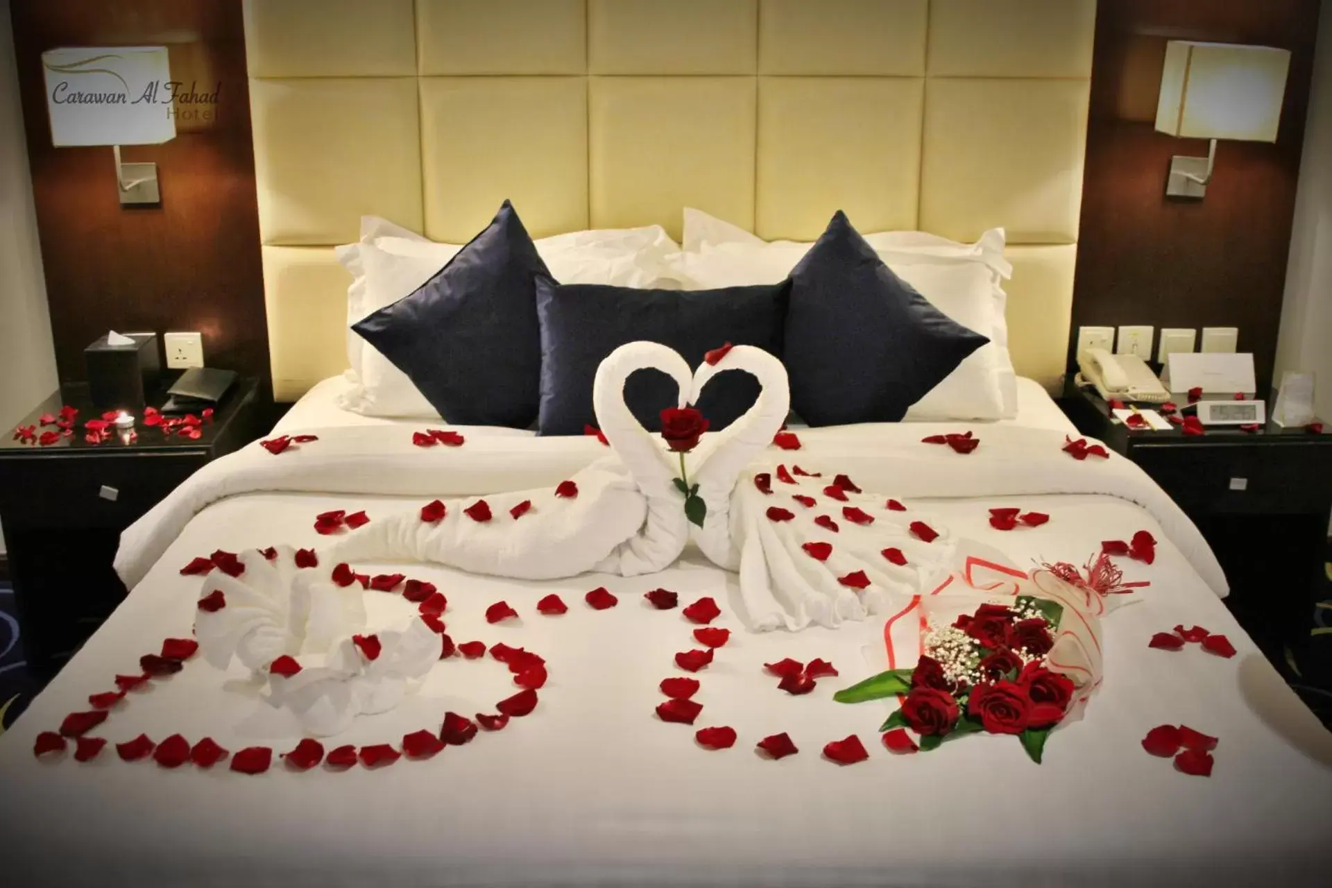 Bed in Carawan Al Fahad Hotel