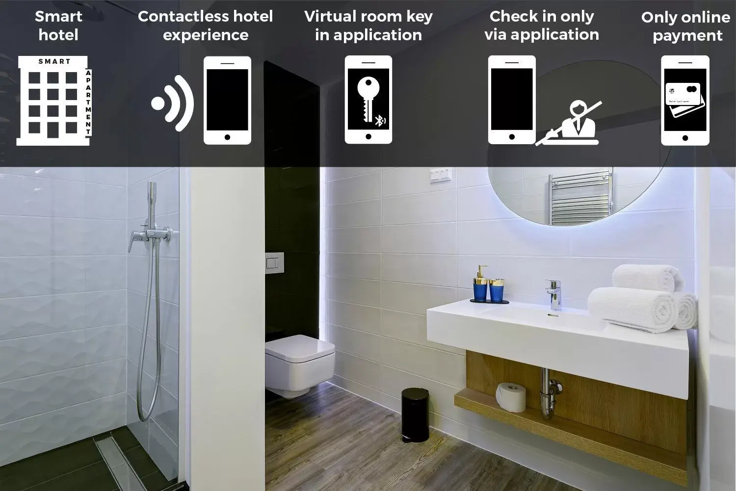 Shower, Bathroom in KViHotel Budapest - the smart hotel