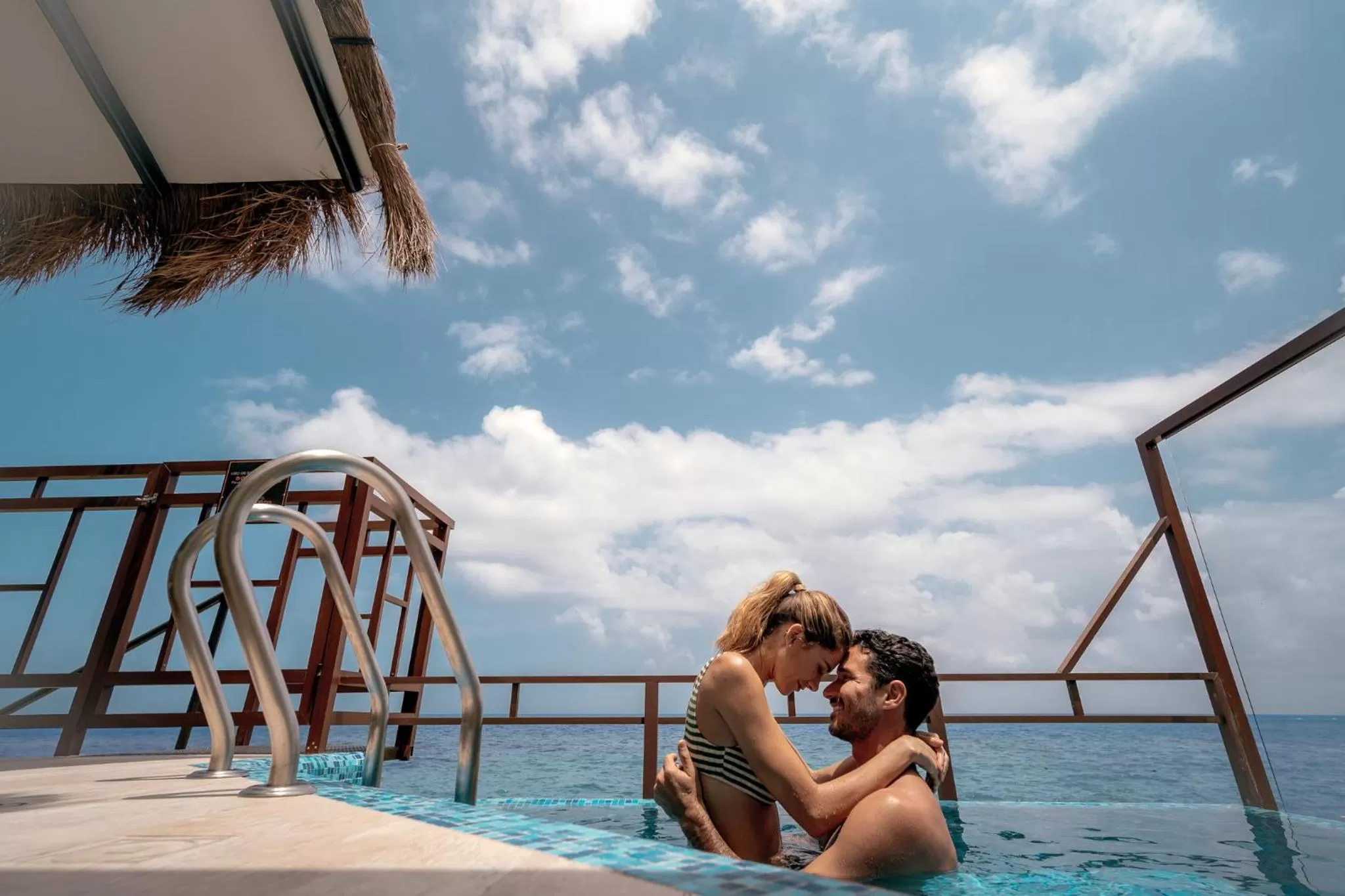 Swimming pool in Palafitos Overwater Bungalows at El Dorado Maroma, Gourmet All Inclusive by Karisma - Adults Only