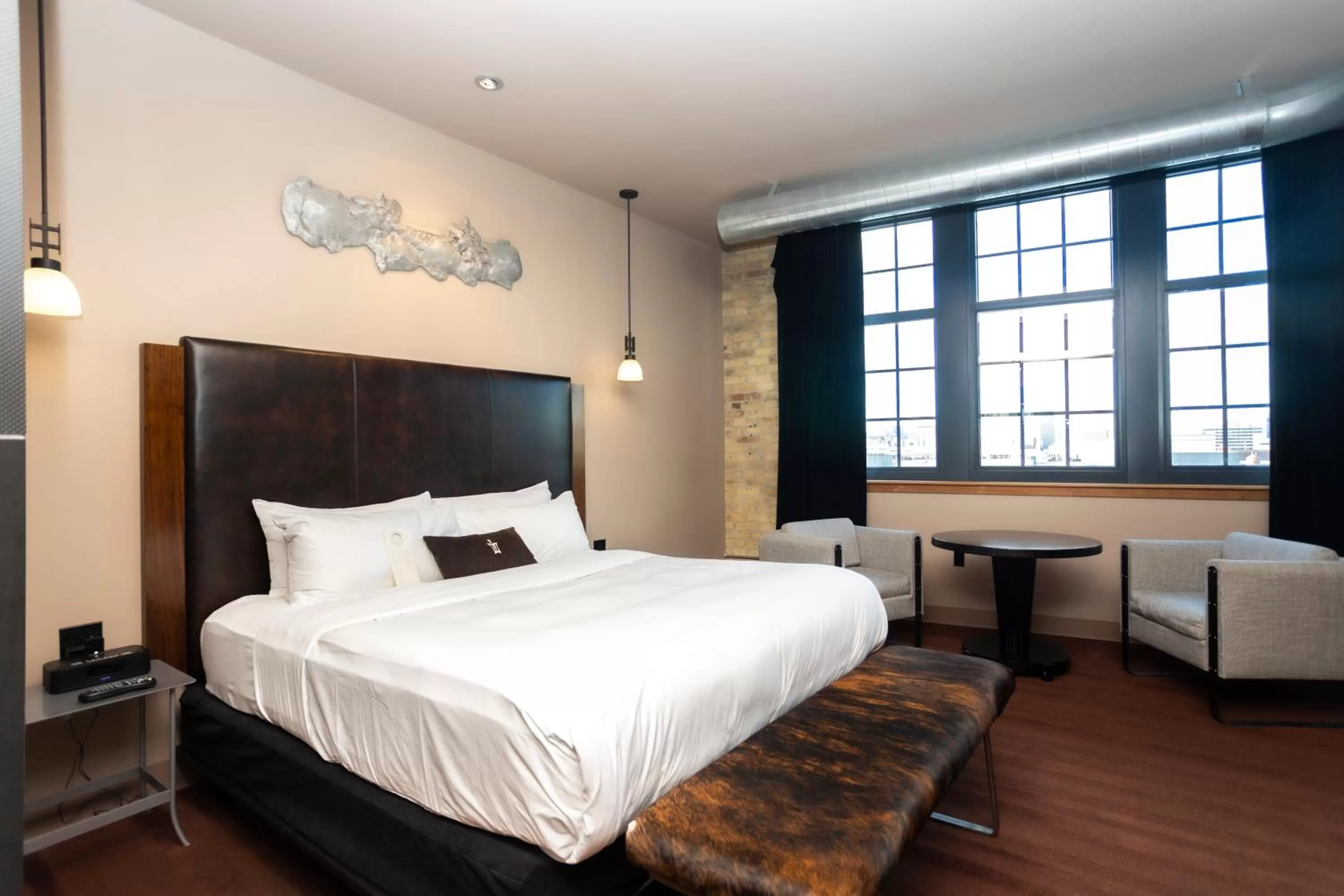 Bed in The Iron Horse Hotel