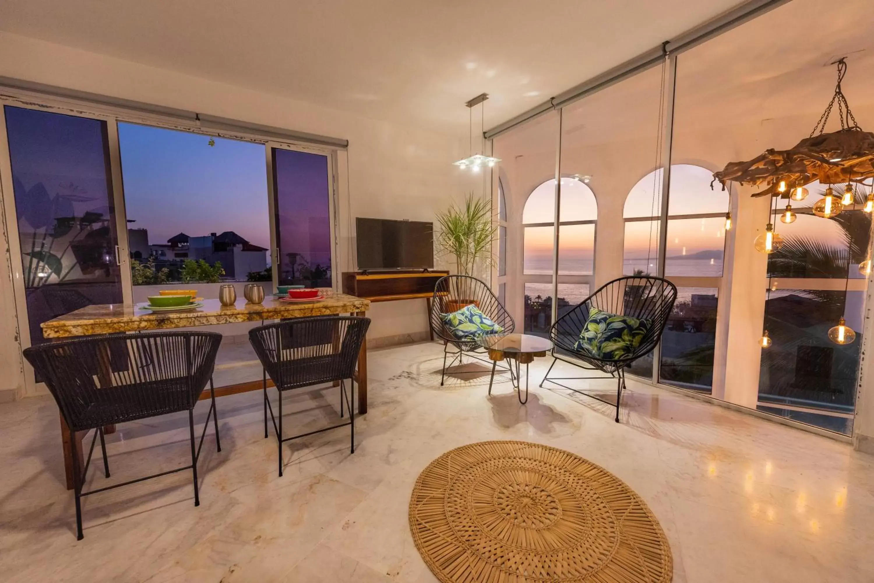 Seating area in La Casa Blanca