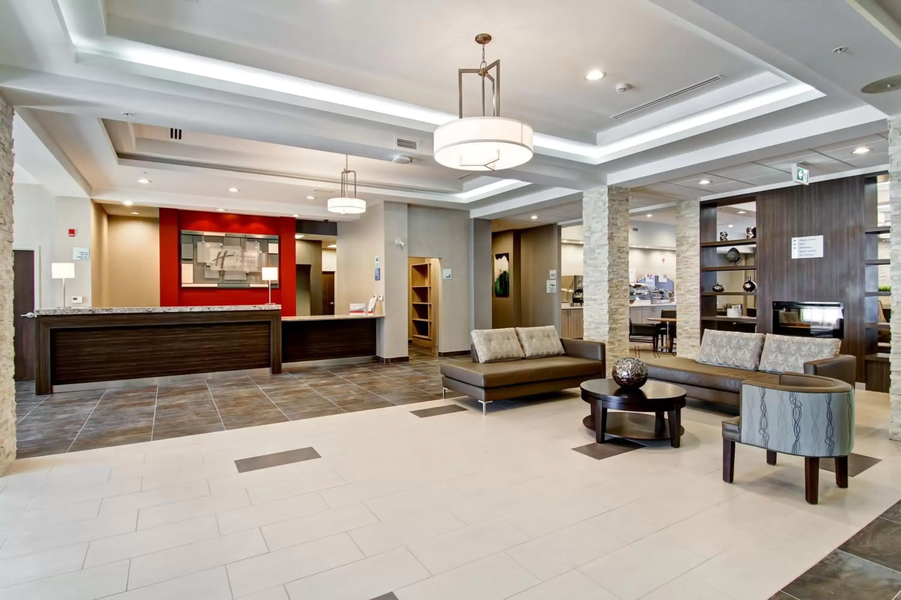 Property building, Lobby/Reception in Holiday Inn Express & Suites Oshawa Downtown - Toronto Area, an IHG Hotel