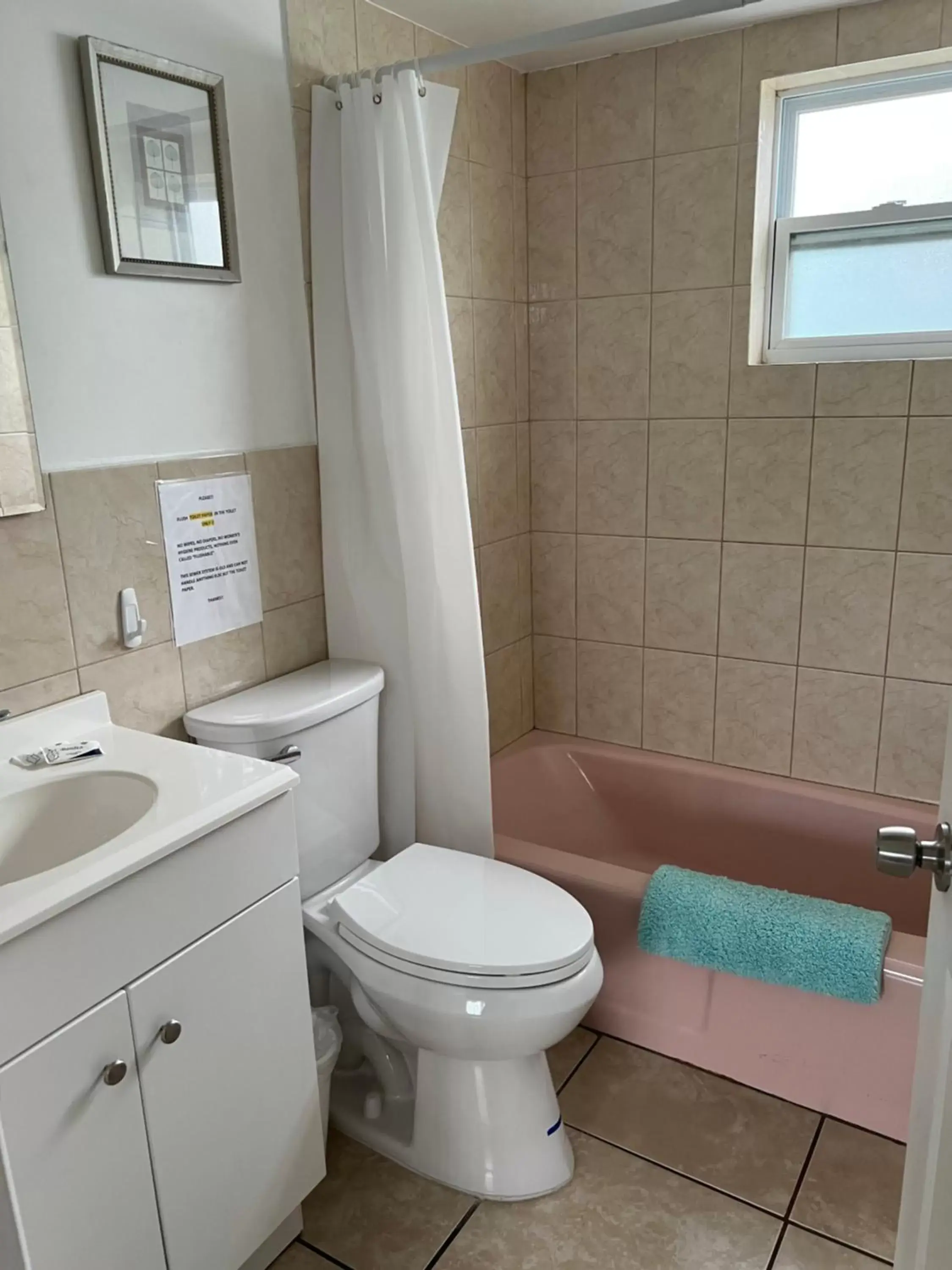 Bathroom in Carousel Motel -Redington Shores