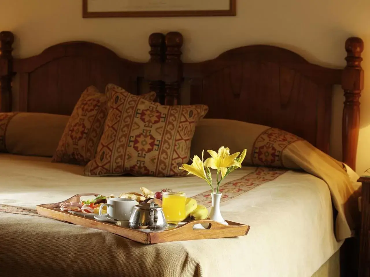 Bed in La Posta del Pilar Hotel & Spa Bed in La Posta del Pilar Hotel & Spa