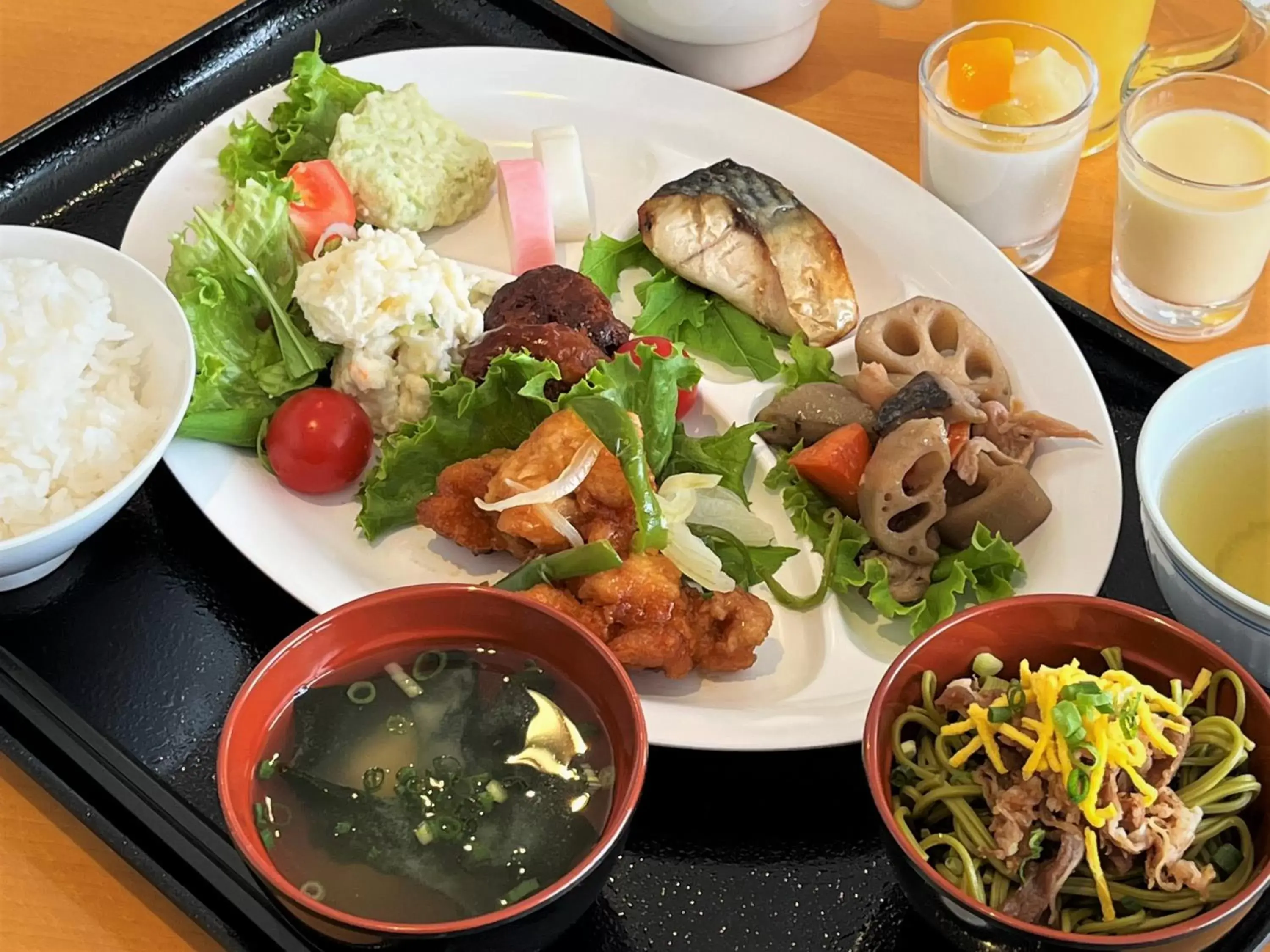 Buffet breakfast, Food in Green Rich Hotel Yamaguchi Yuda Onsen