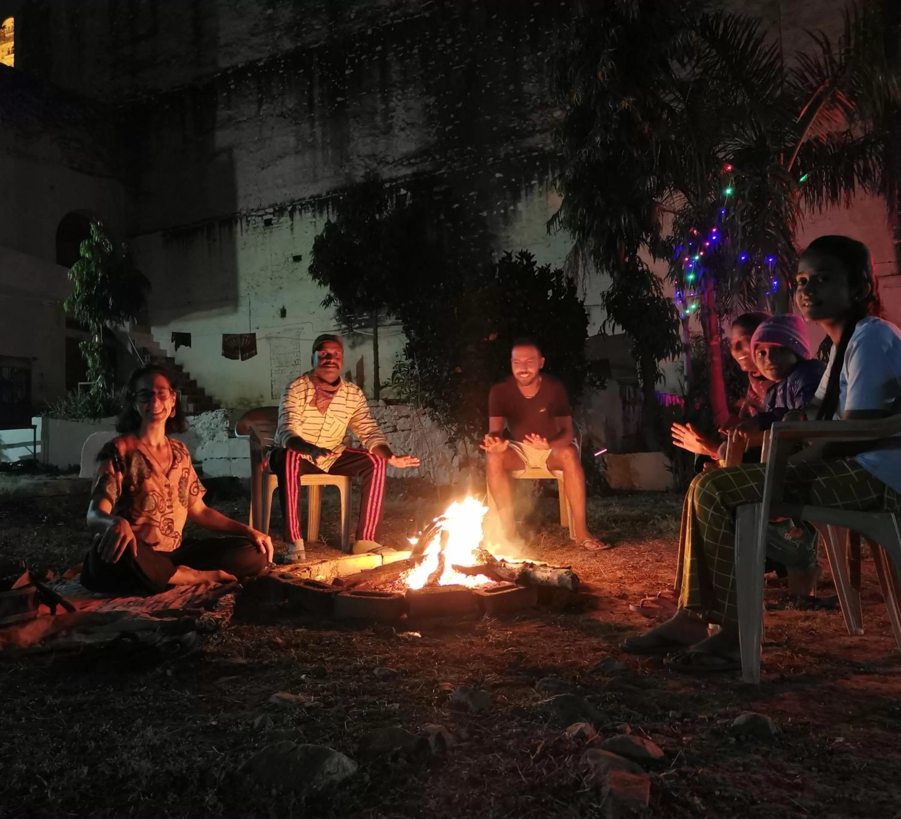 group of guests in Haveli Elephant Stable