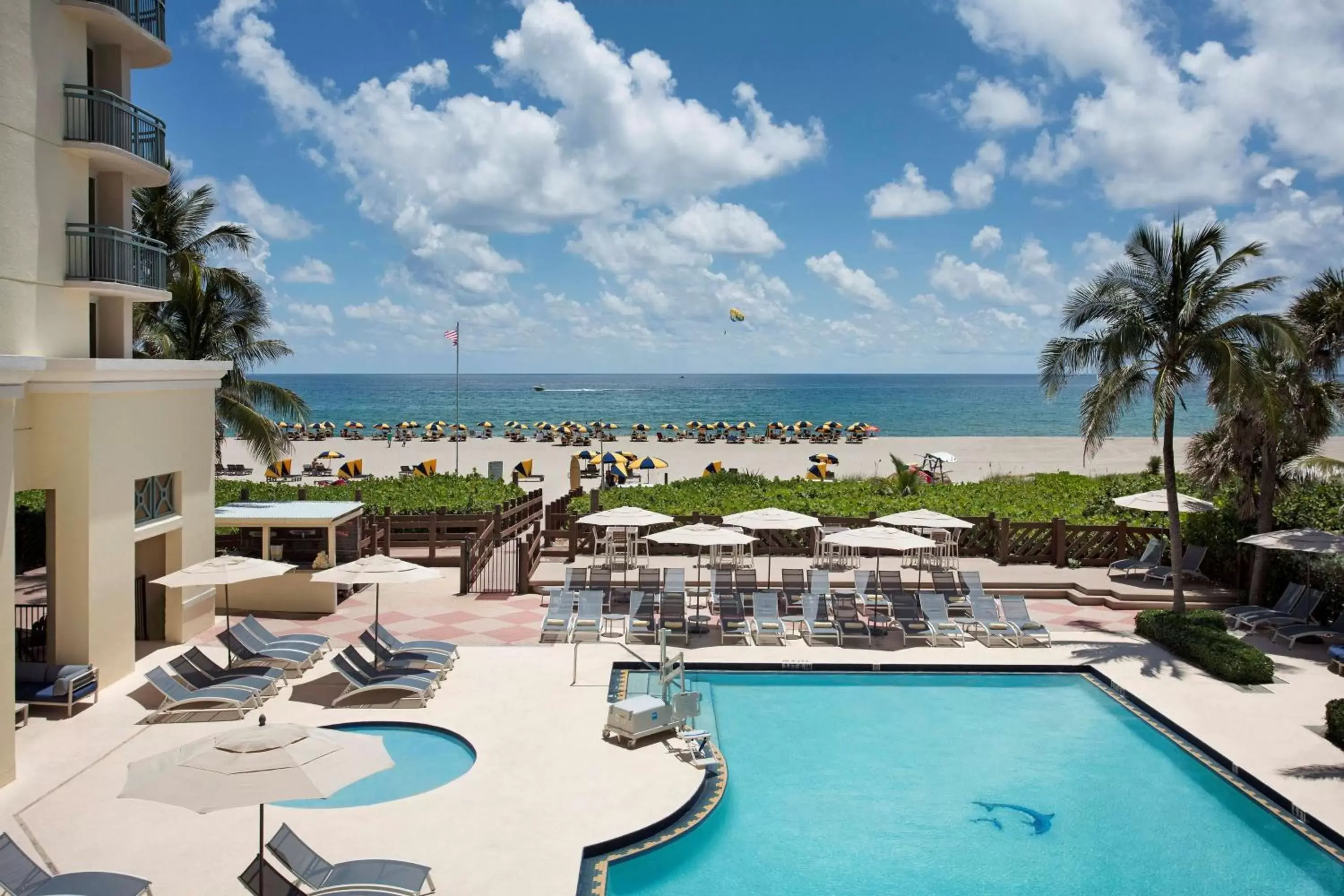 Pool View in Hilton Singer Island Oceanfront Palm Beaches Resort