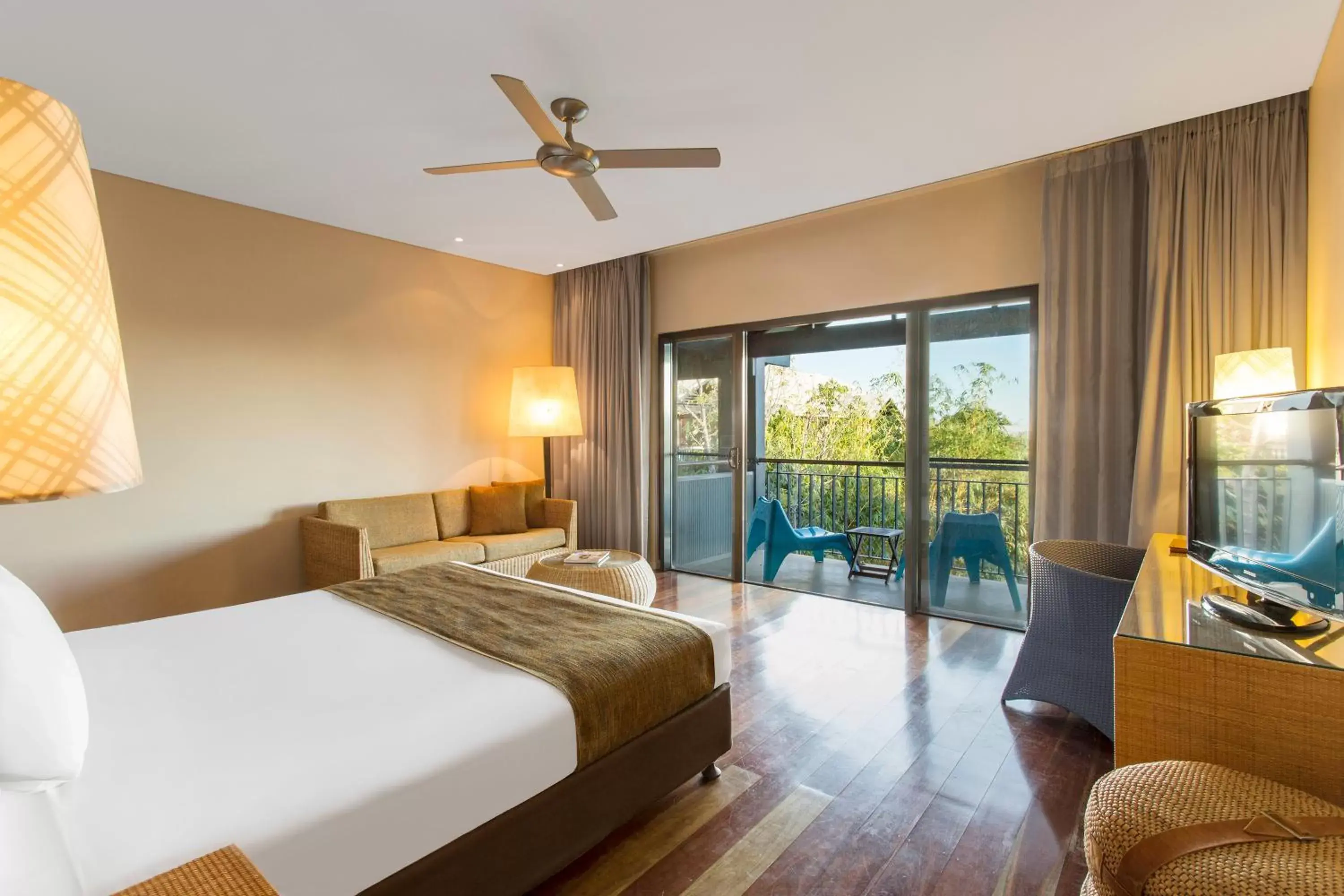 Balcony/Terrace, Bed in Kimberley Sands Resort Balcony/Terrace, Bed in Kimberley Sands Resort