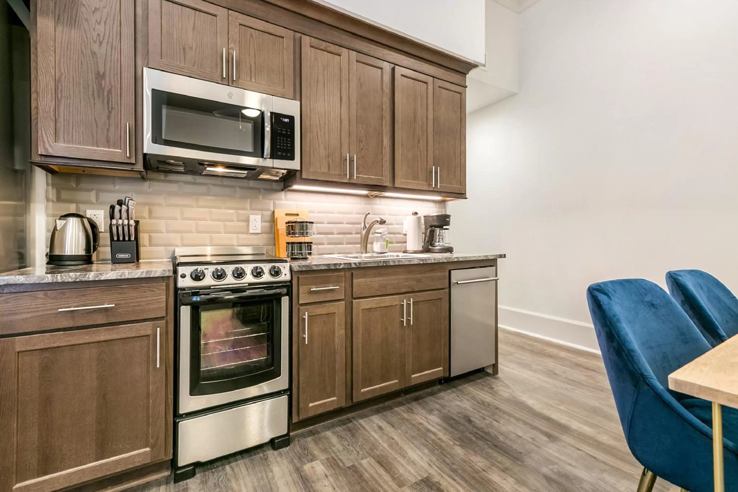 Kitchen or kitchenette in 1 and 2 BR Private Condos Steps Away From French Quarter