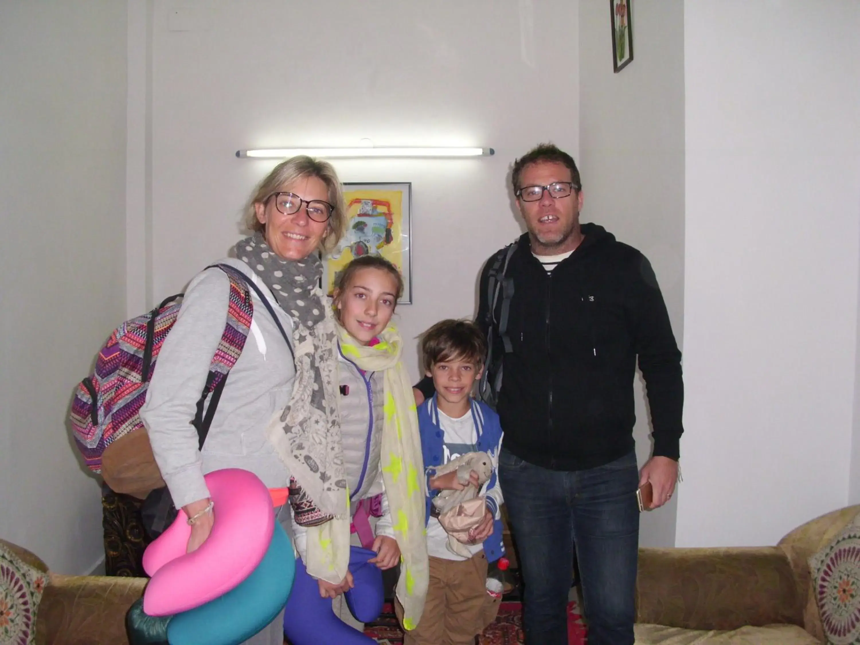 group of guests, Family in Tatvamasi Homestay