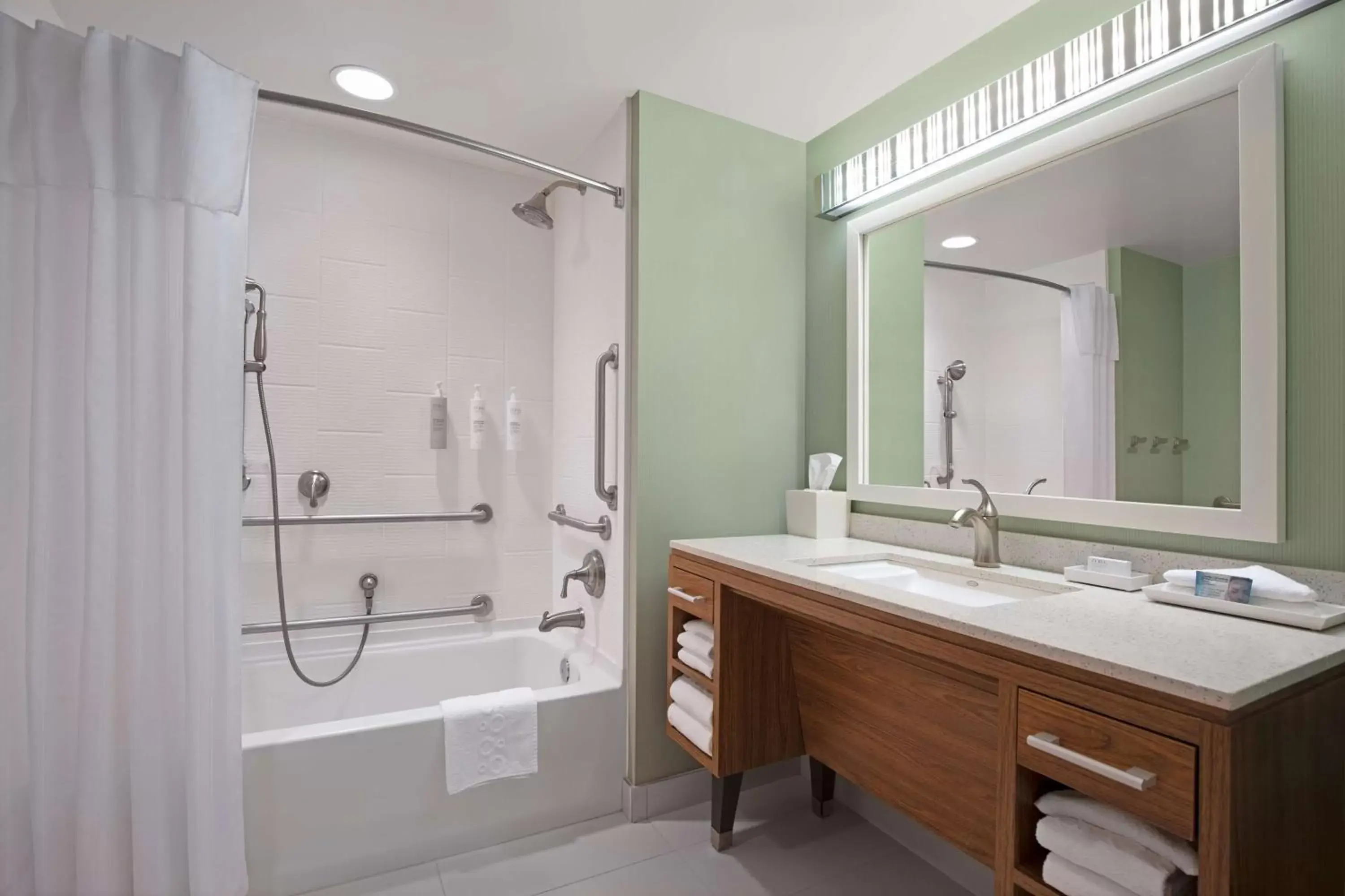 Bathroom in Home2 Suites By Hilton Joliet Plainfield