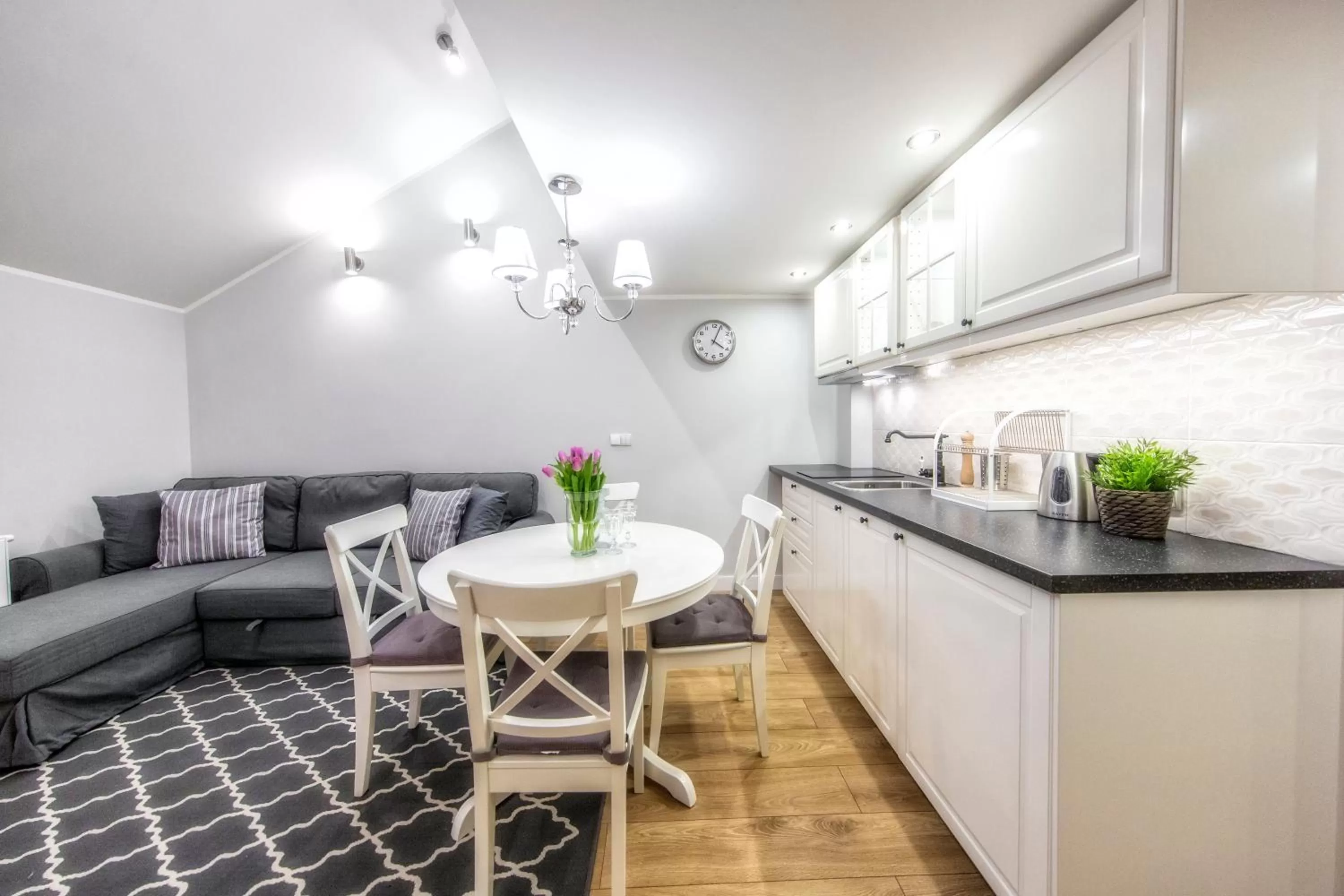 Kitchen or kitchenette in Aparthotel Giewont