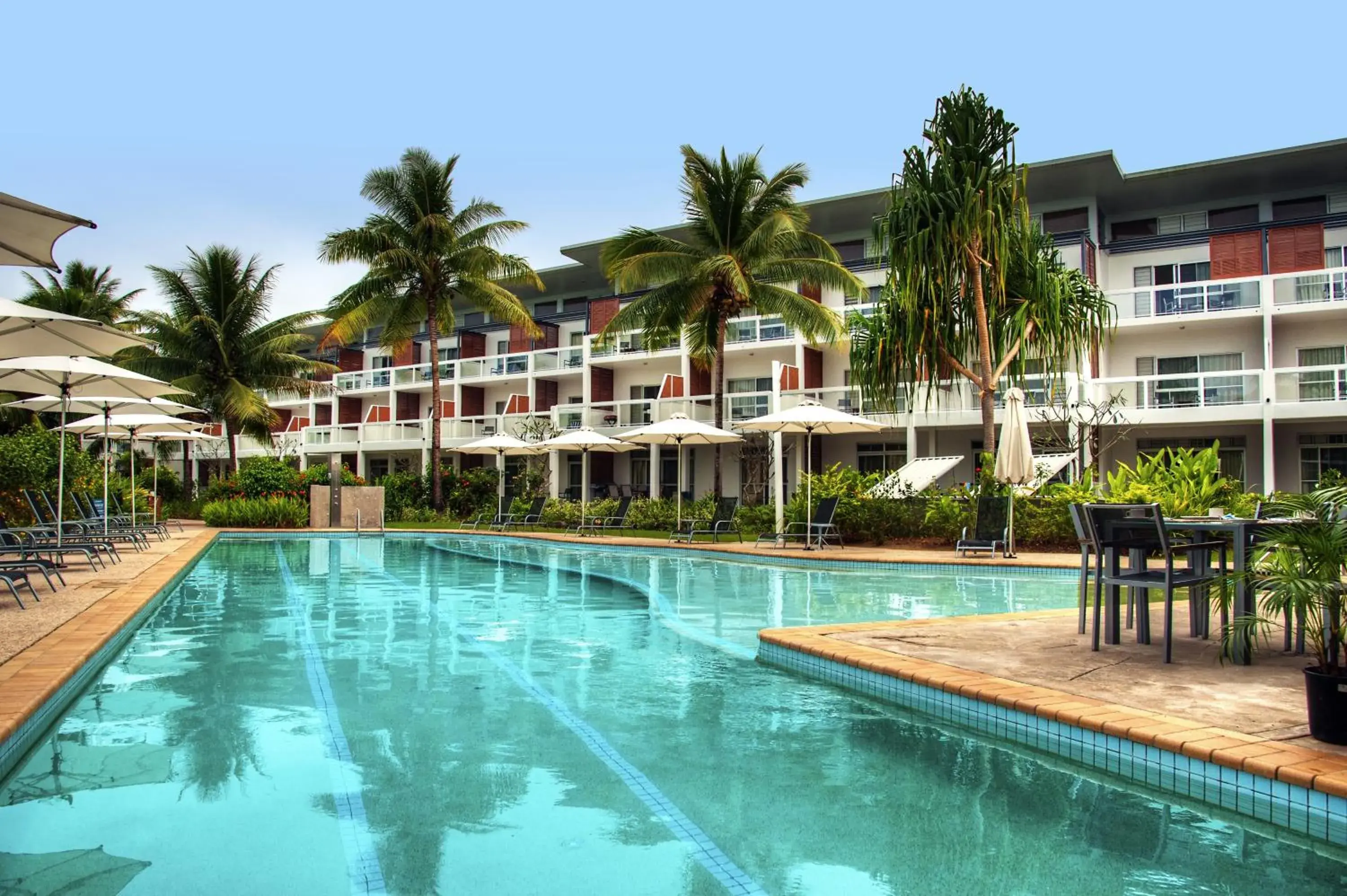 Swimming pool, Property Building in The Terraces Apartments Denarau
