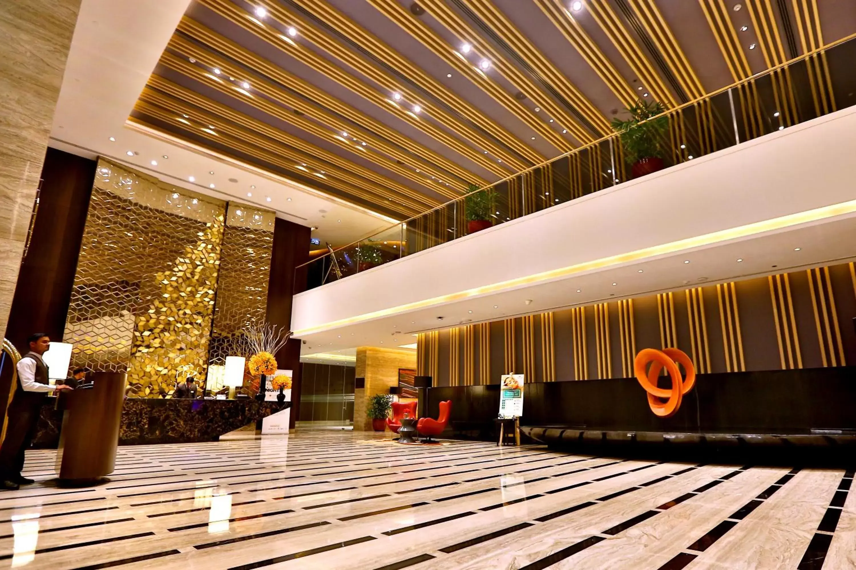 Lobby or reception in Radisson Blu Faridabad