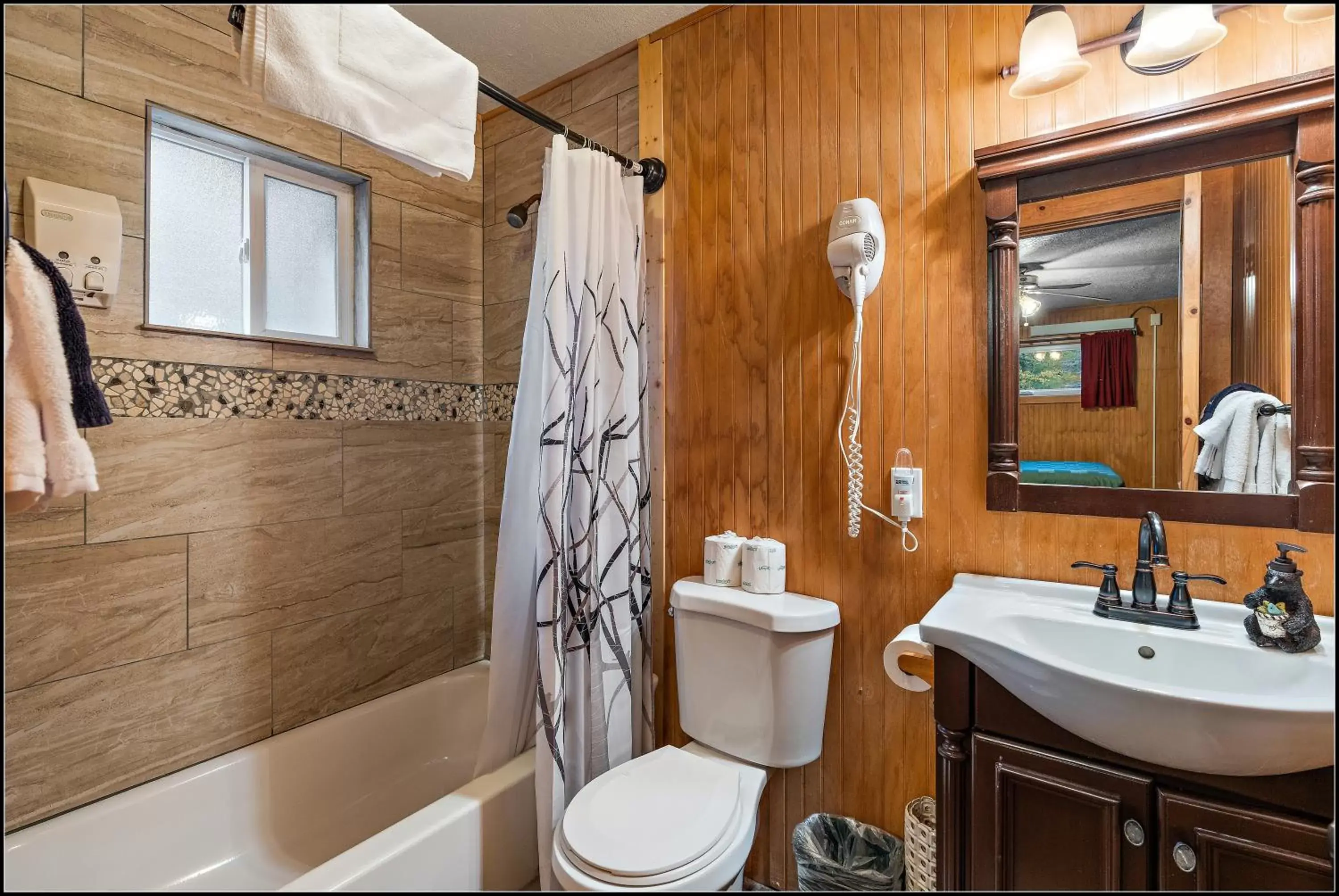 Shower, Bathroom in Brundage Bungalows