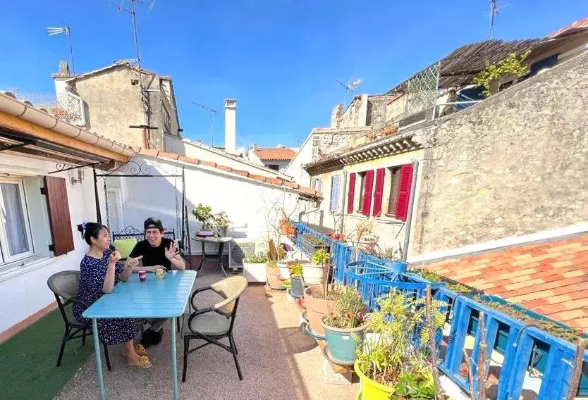 Balcony/Terrace in Loft Apartment , La Terrasse Centre Ville d'Arles,