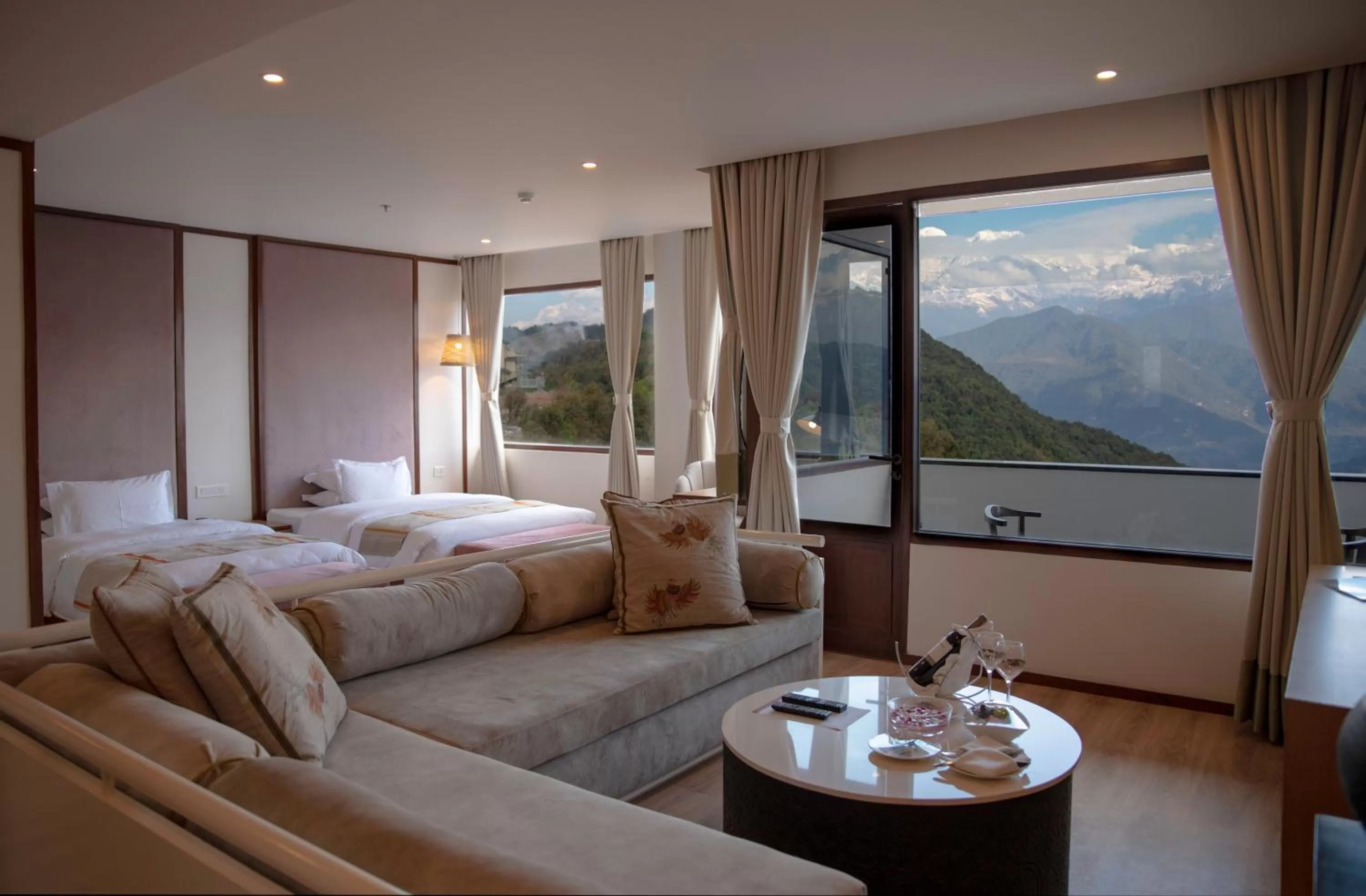 Seating area in Hotel Annapurna View Sarangkot