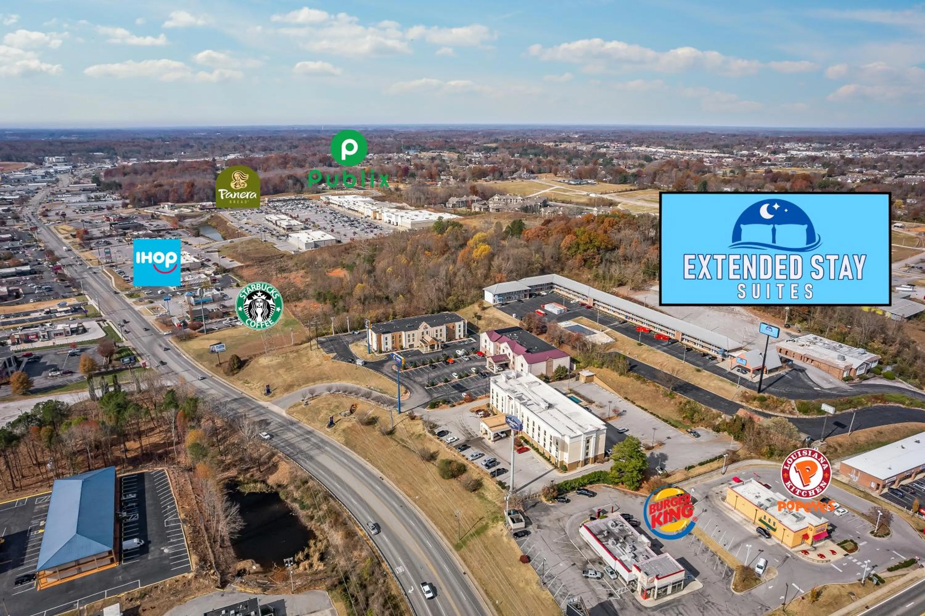 Restaurant/places to eat, Bird's-eye View in Americas Best Value Inn Cookeville