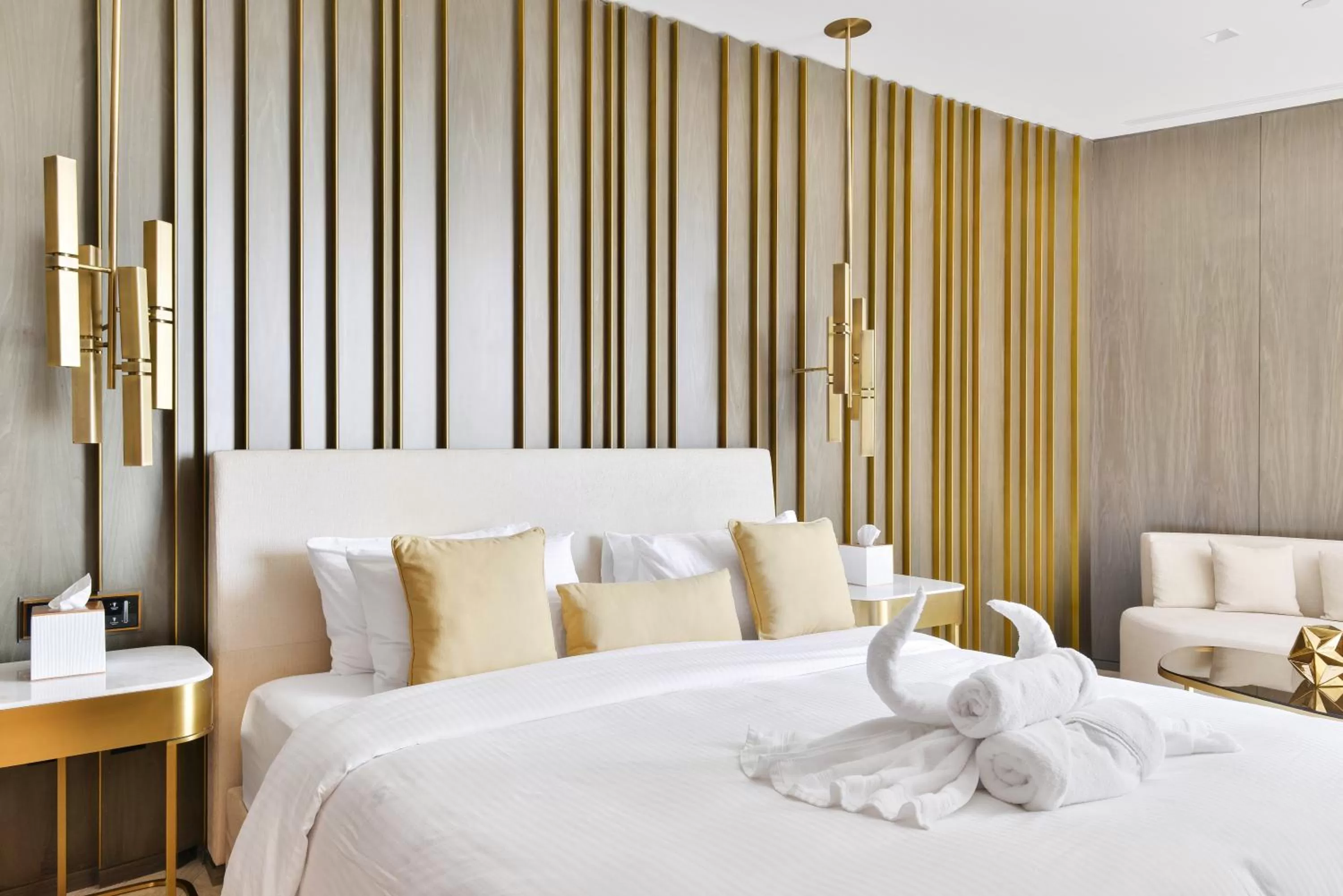 Bedroom, Bed in Five Palm Residences