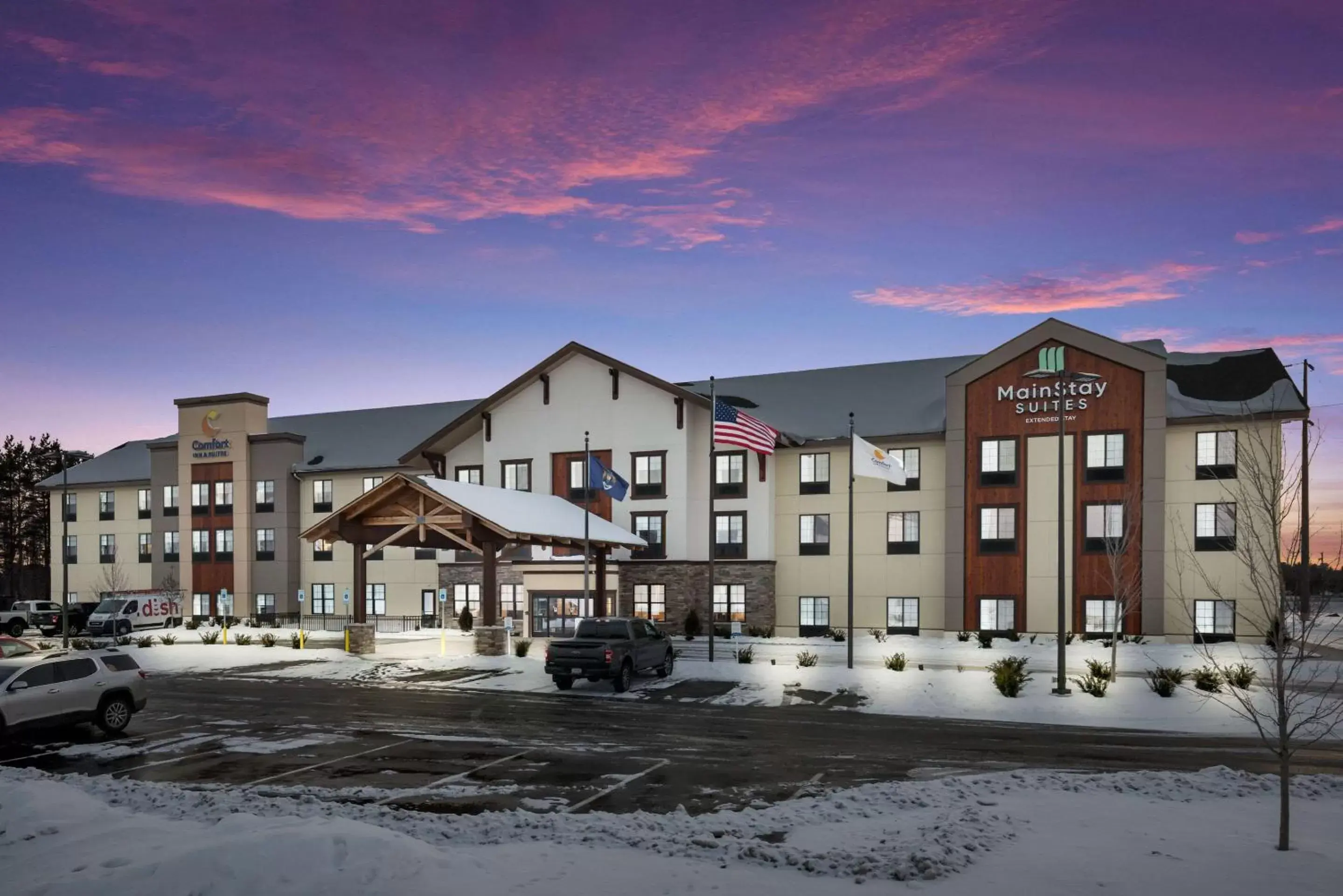 Property building, Winter in MainStay Suites