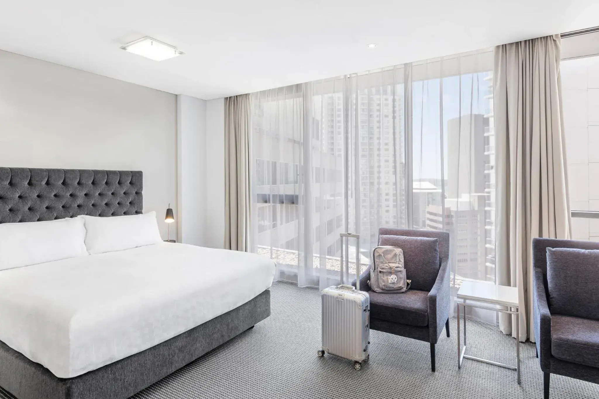 Bed in Meriton Suites Campbell Street, Sydney