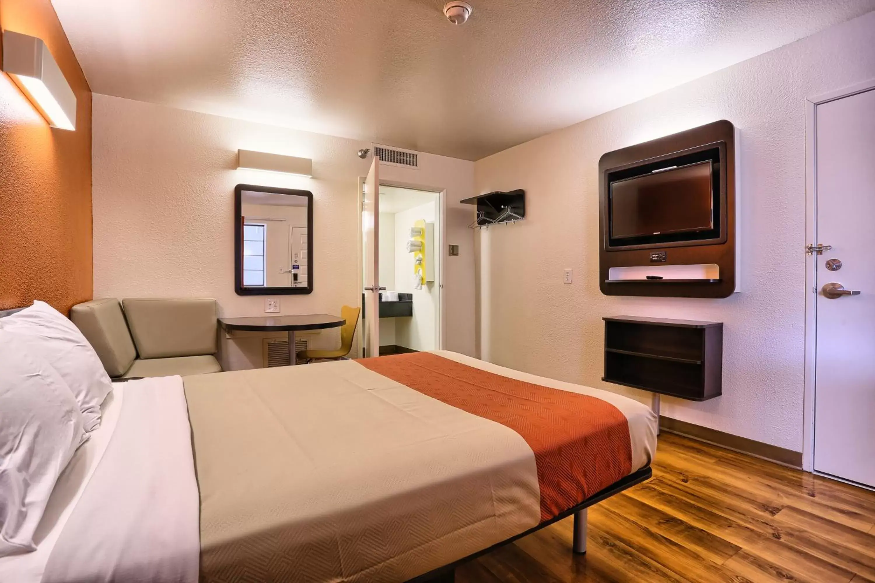 Bed in Motel 6-Petaluma, CA