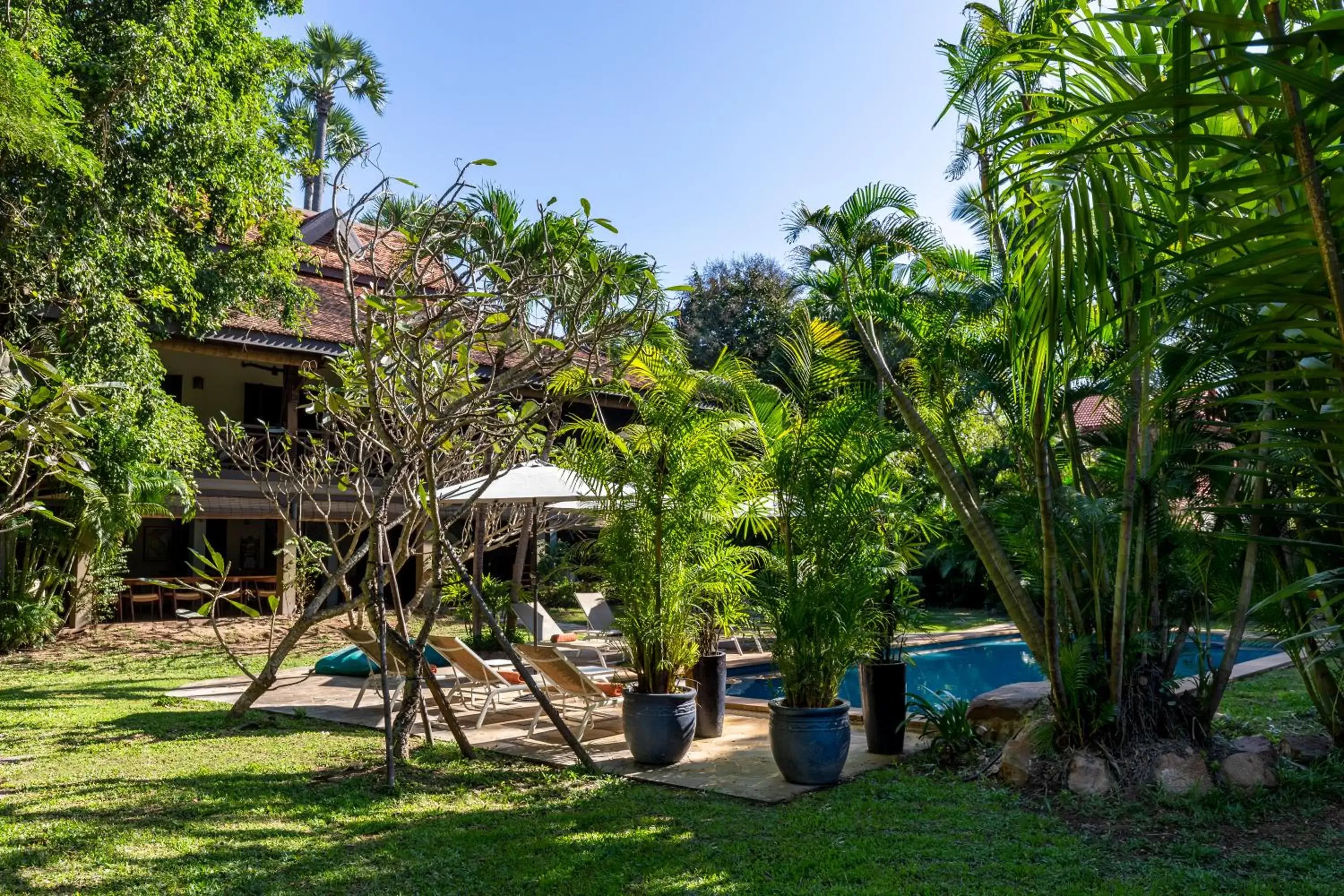 Property building, Garden in La Palmeraie D'angkor