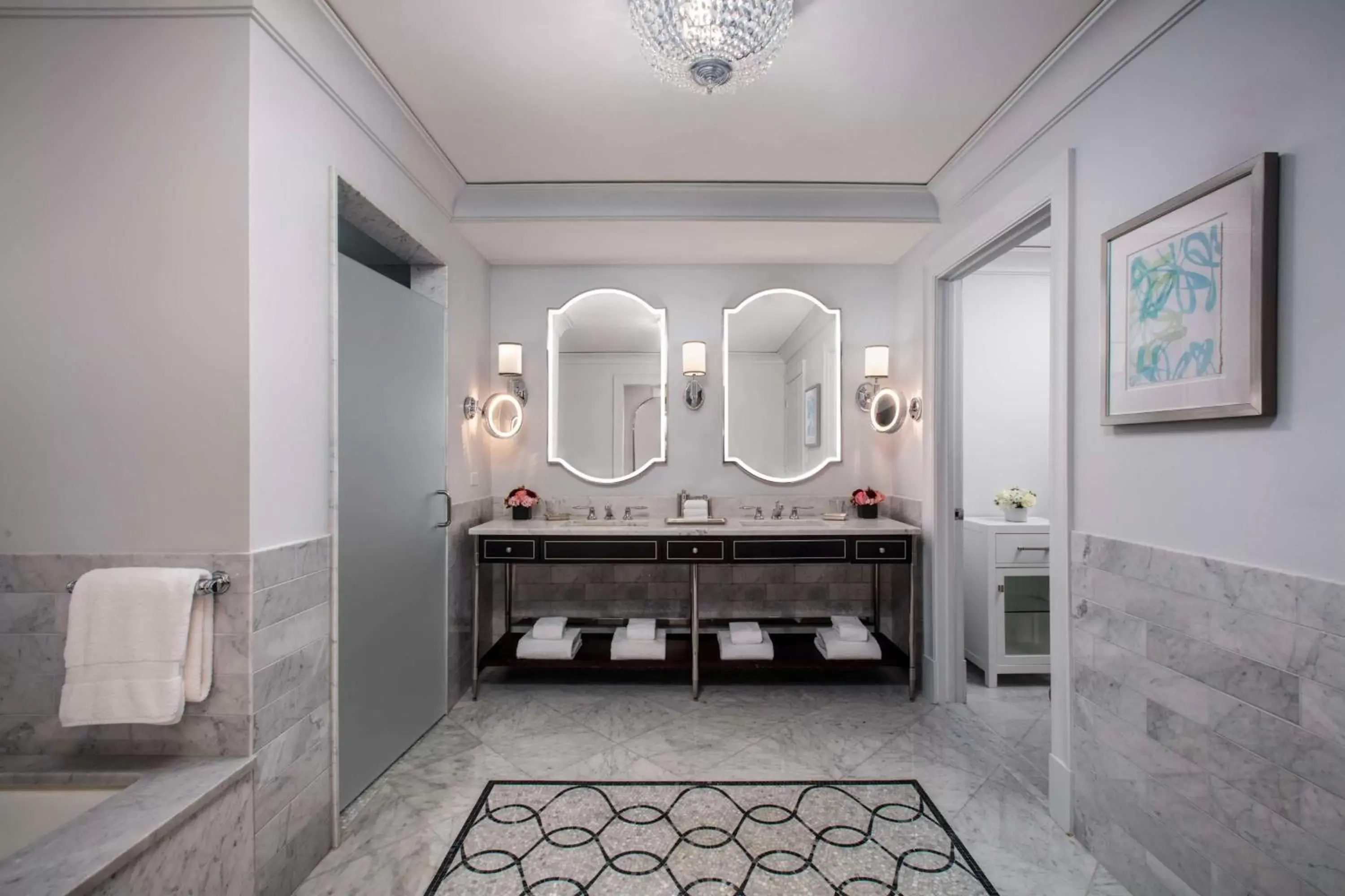 Bathroom in Waldorf Astoria Chicago