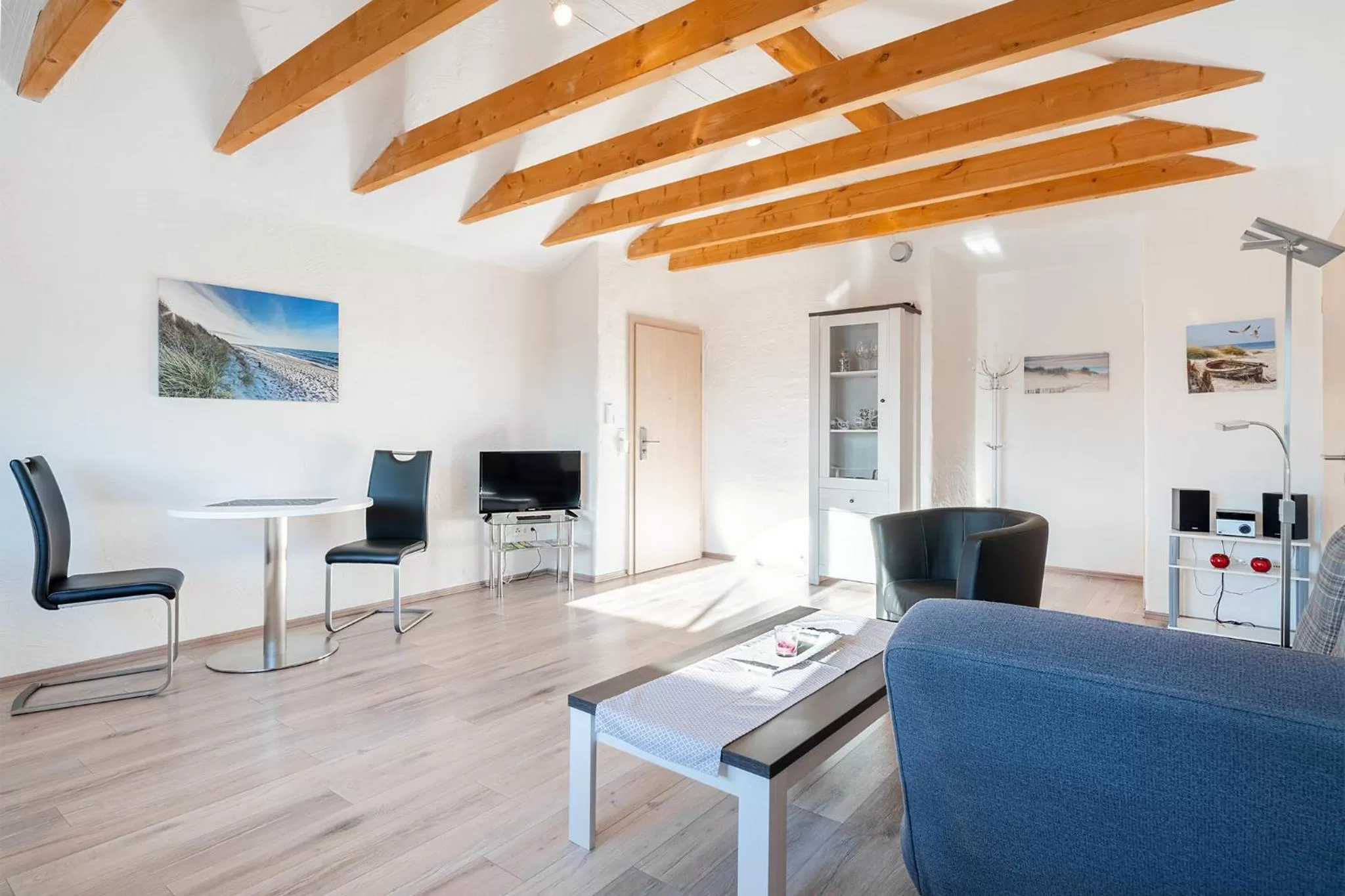 Living room in Villa Moorstern am Badesee Tannenhausen
