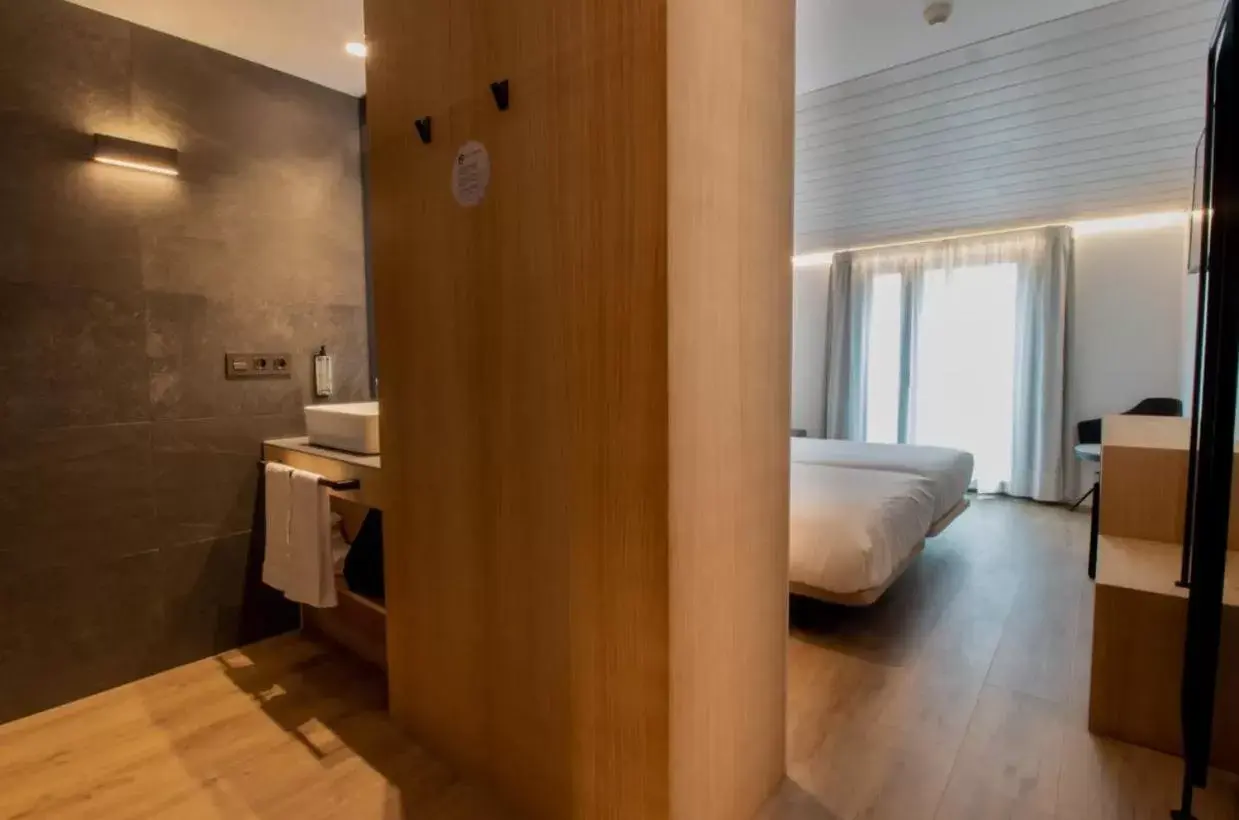 Bed in Hotel Cortabitarte Bed in Hotel Cortabitarte