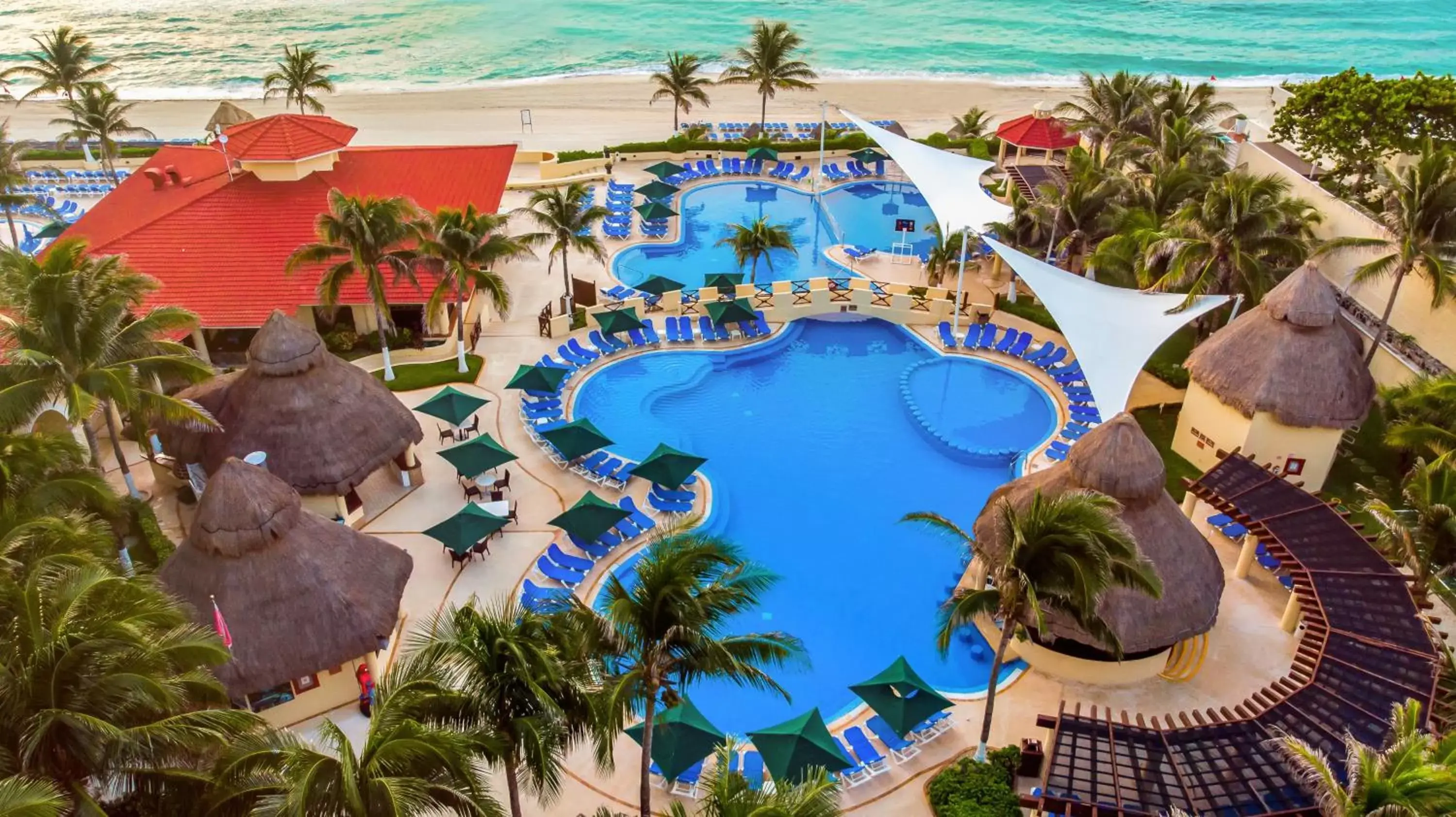 Bird's eye view, Pool View in GR Solaris Cancun All Inclusive