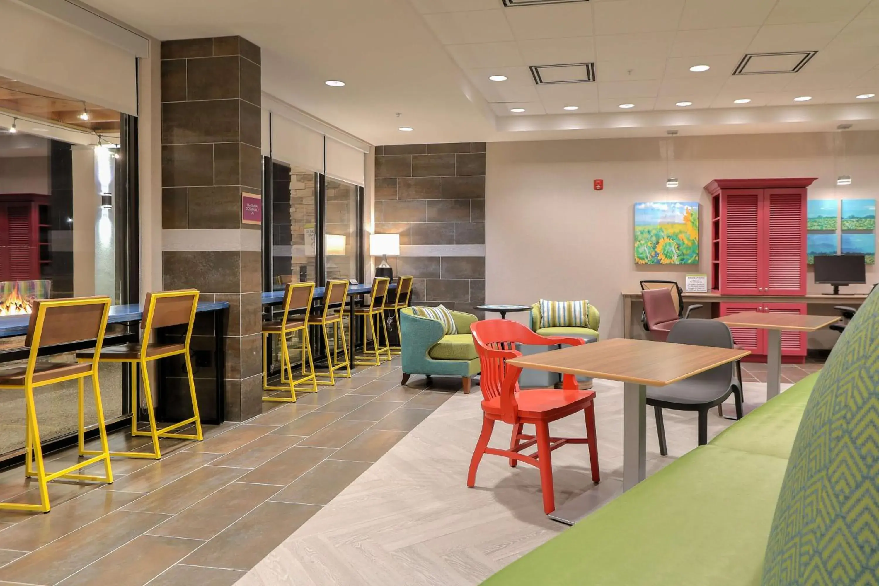 Lobby or reception, Restaurant/Places to Eat in Home2 Suites By Hilton Alcoa Knoxville Airport