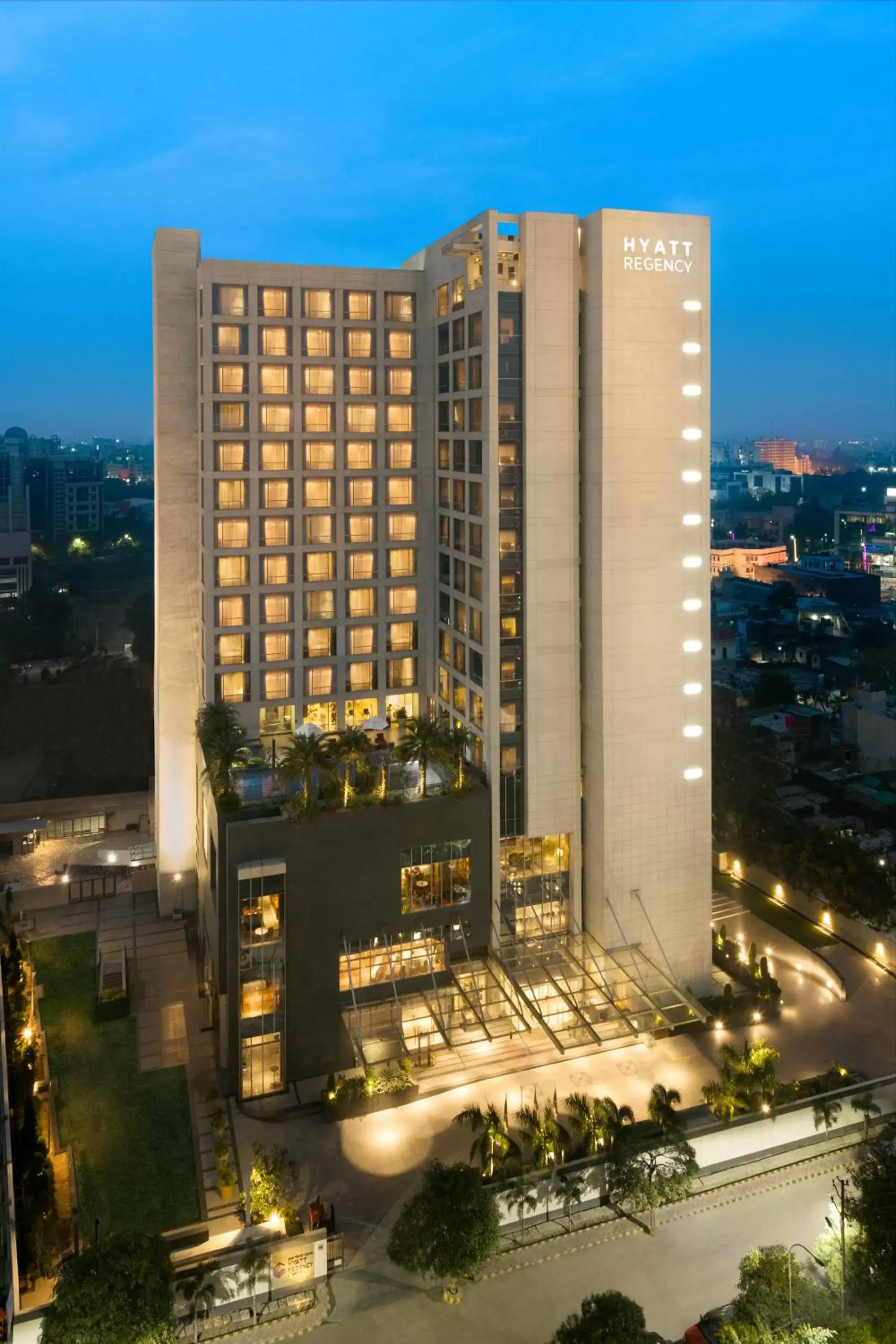 Facade/entrance, Bird's-eye View in Hyatt Regency Lucknow Gomti Nagar