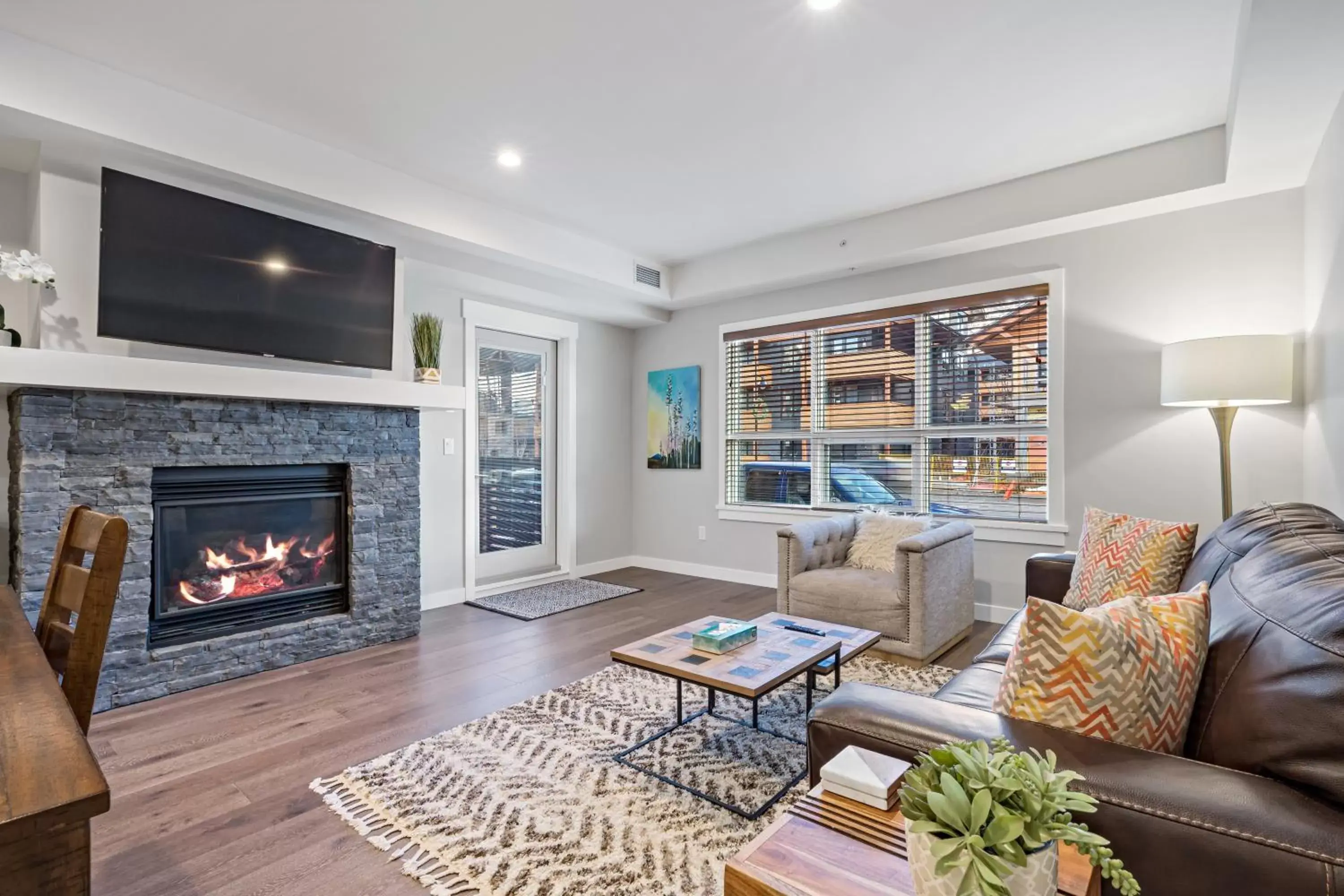 Living room, Seating Area in Tamarack Lodge by Spring Creek Vacations